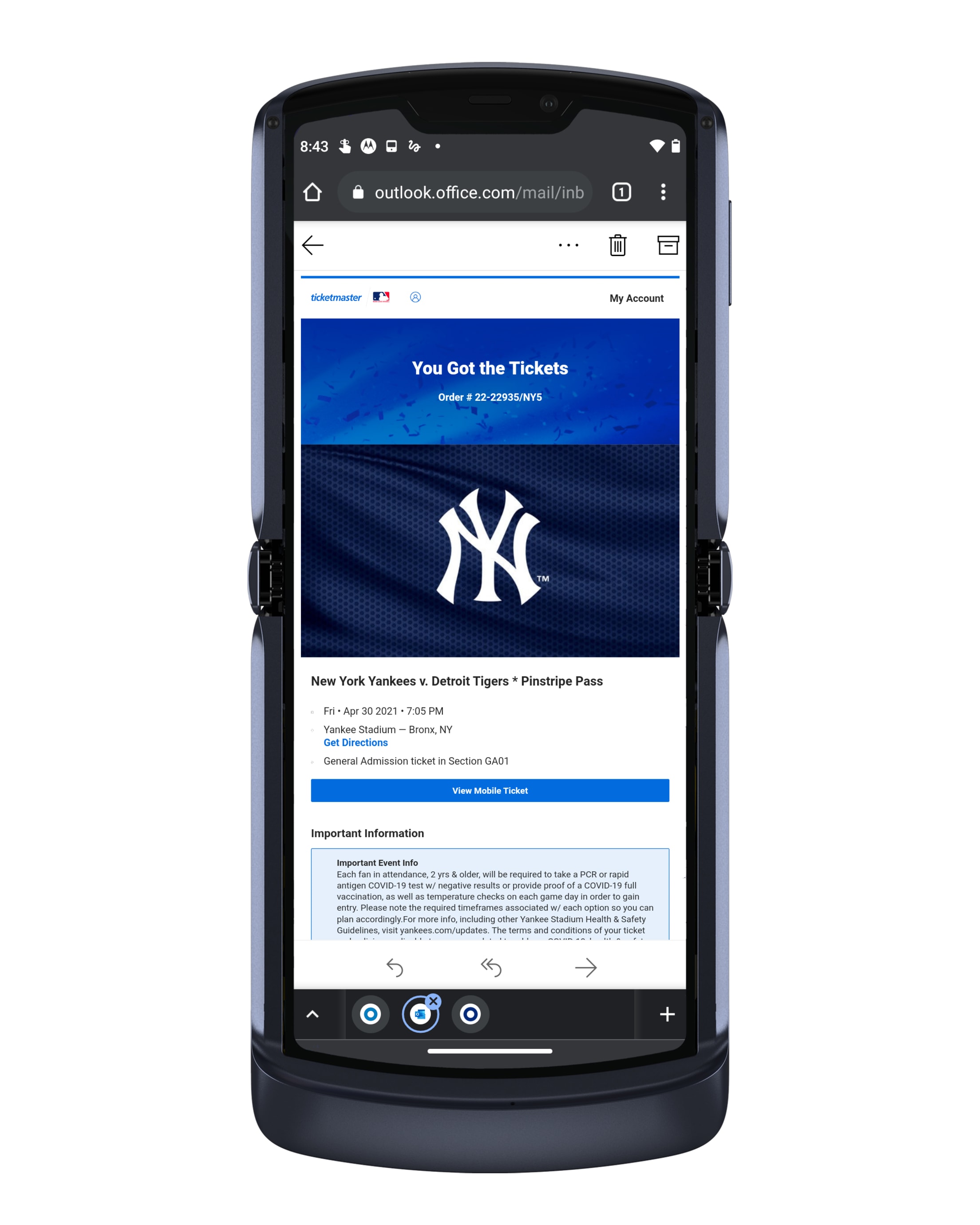 Access and View Tickets on ticketmaster.com - Step 1