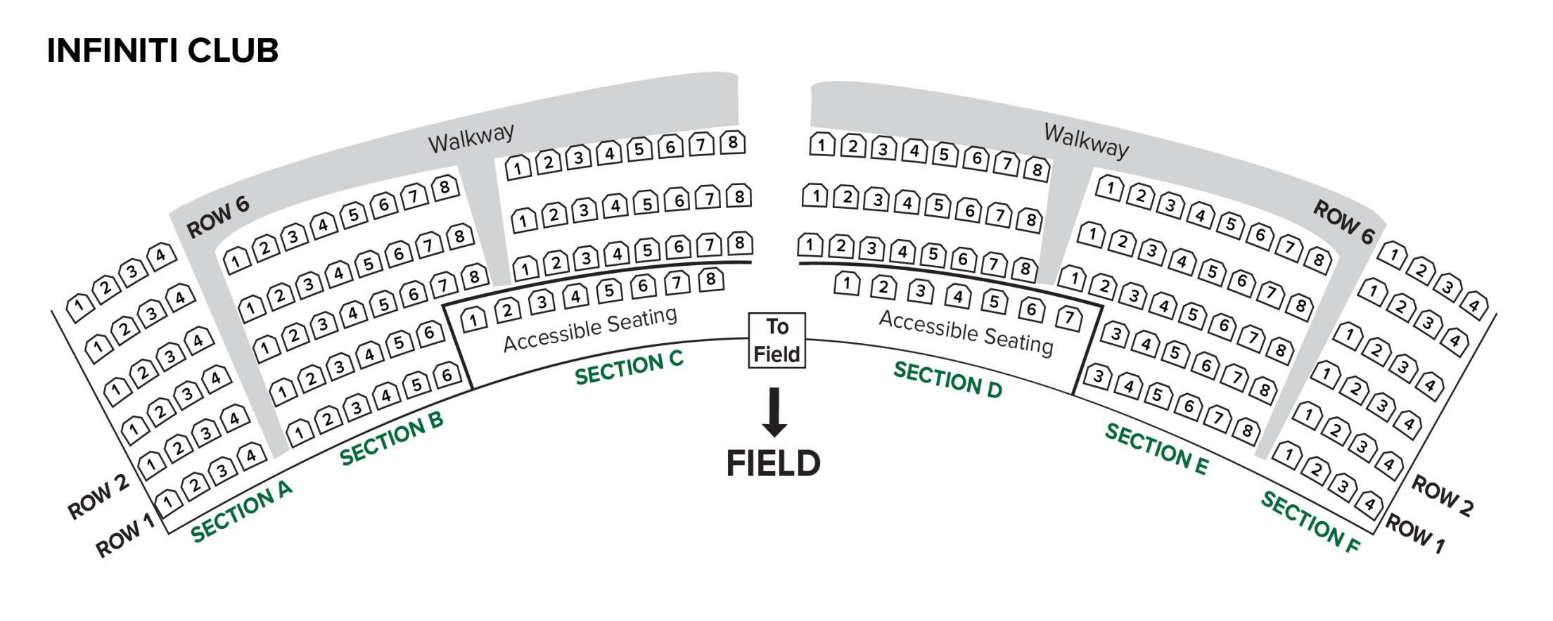 Infiniti Club seating map