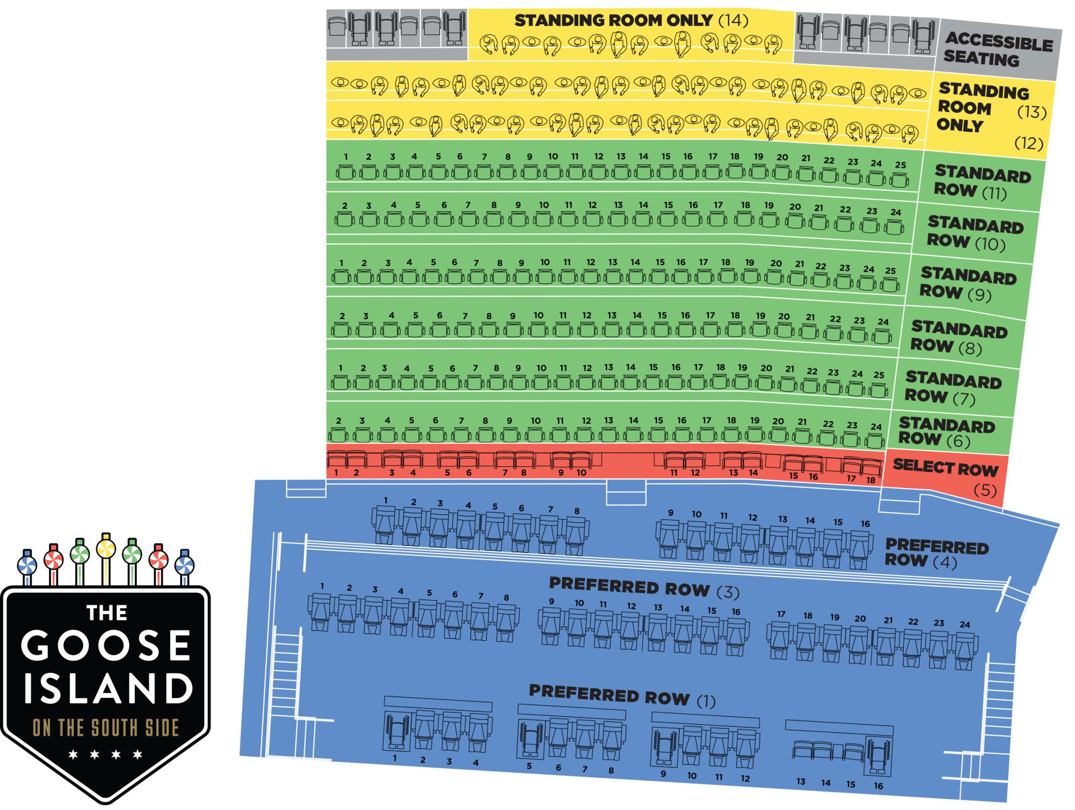 The Goose Island Seating Chart