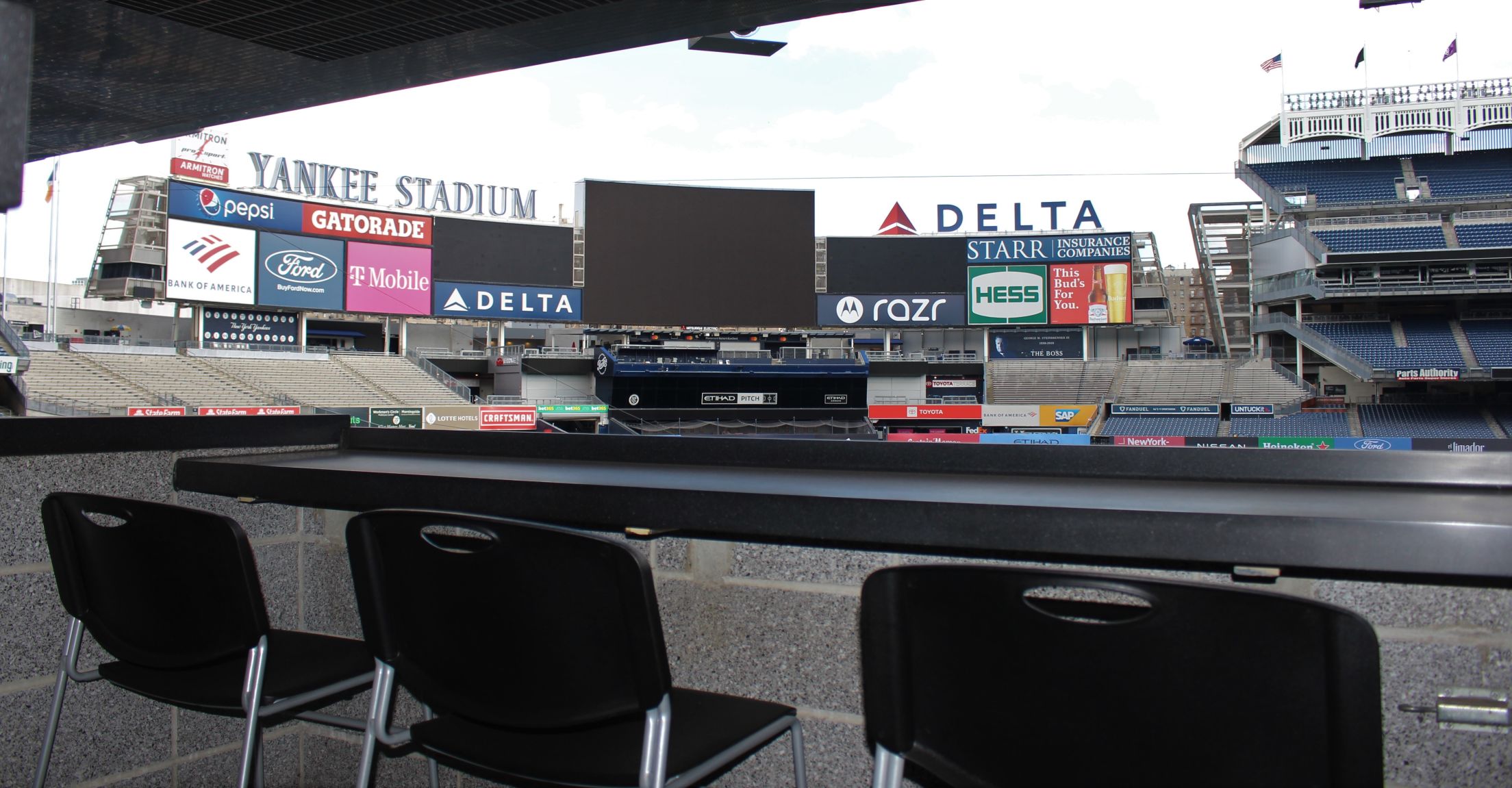 A view of the Field MVP Outdoor Suite Boxes.