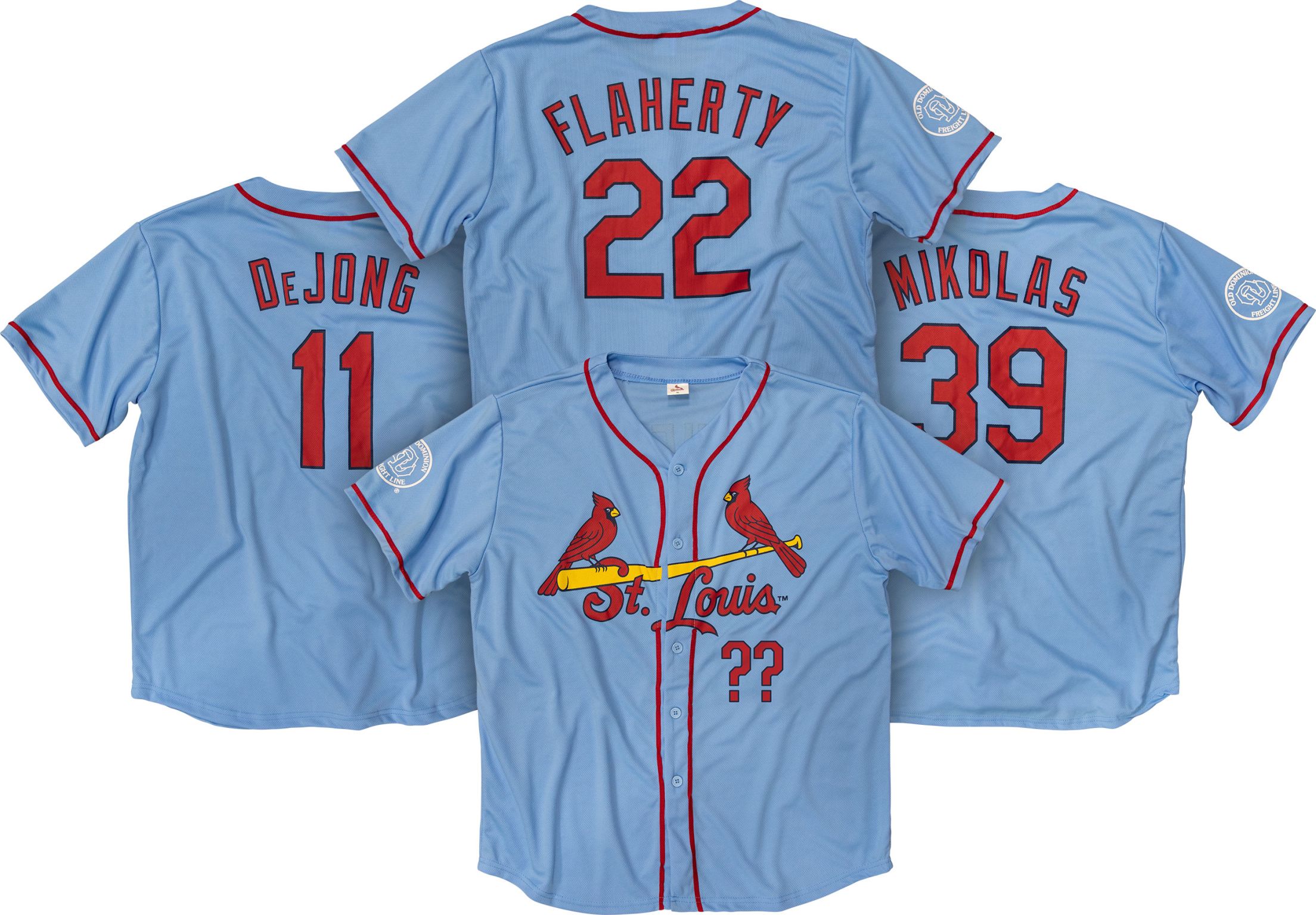 Adult Mystery Player Road Alternate Blue Jersey