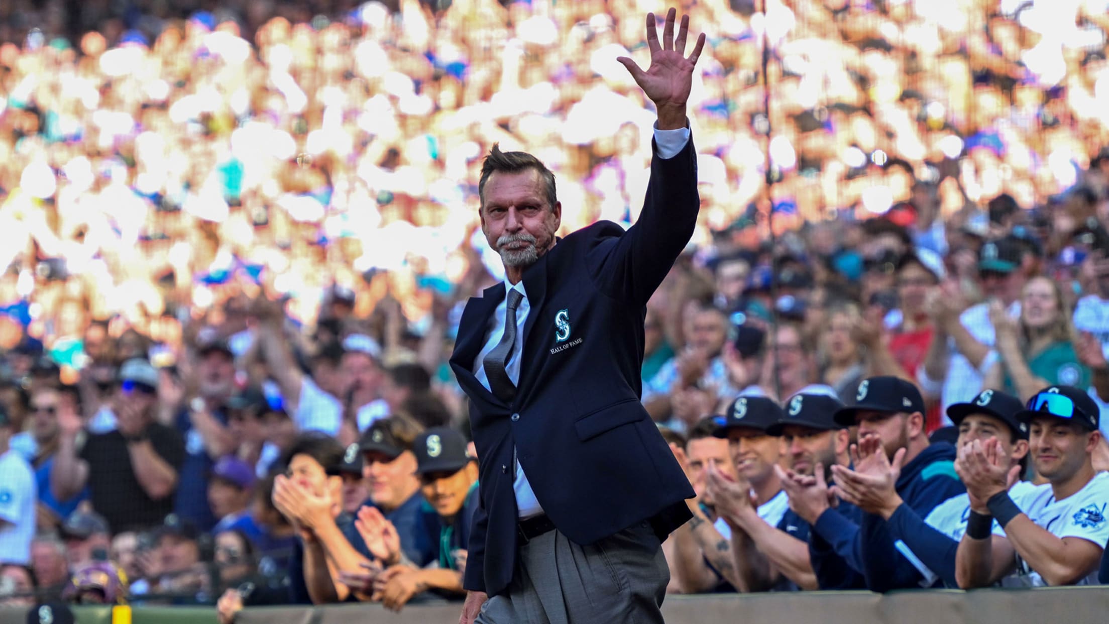 Image of Randy Johnson at T-Mobile Park.