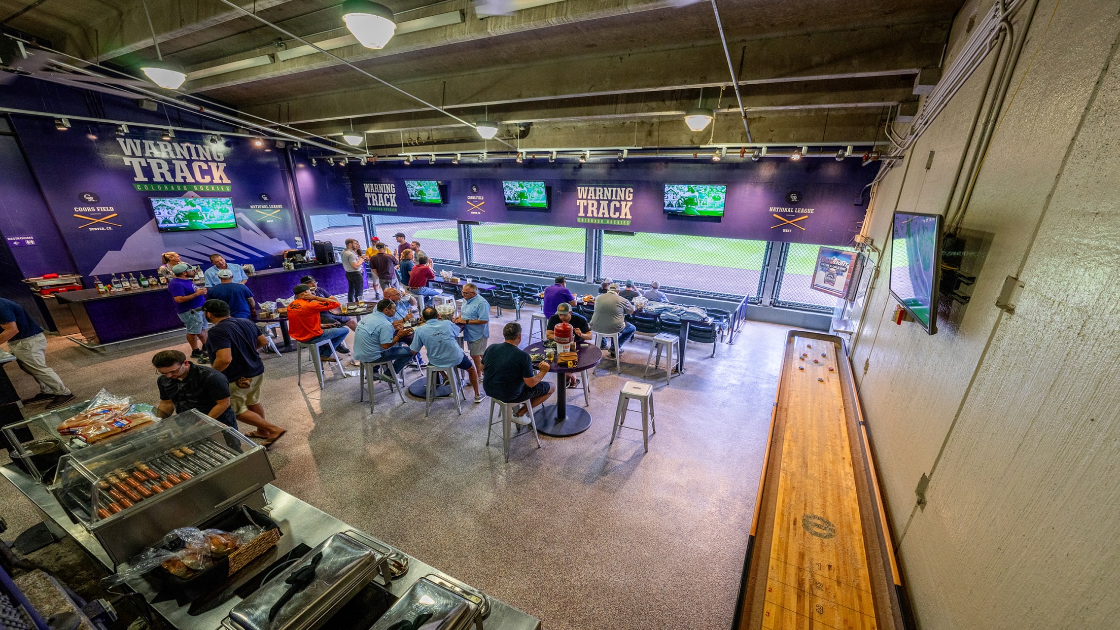 Colorado Rockies warning track party room at Coors Field