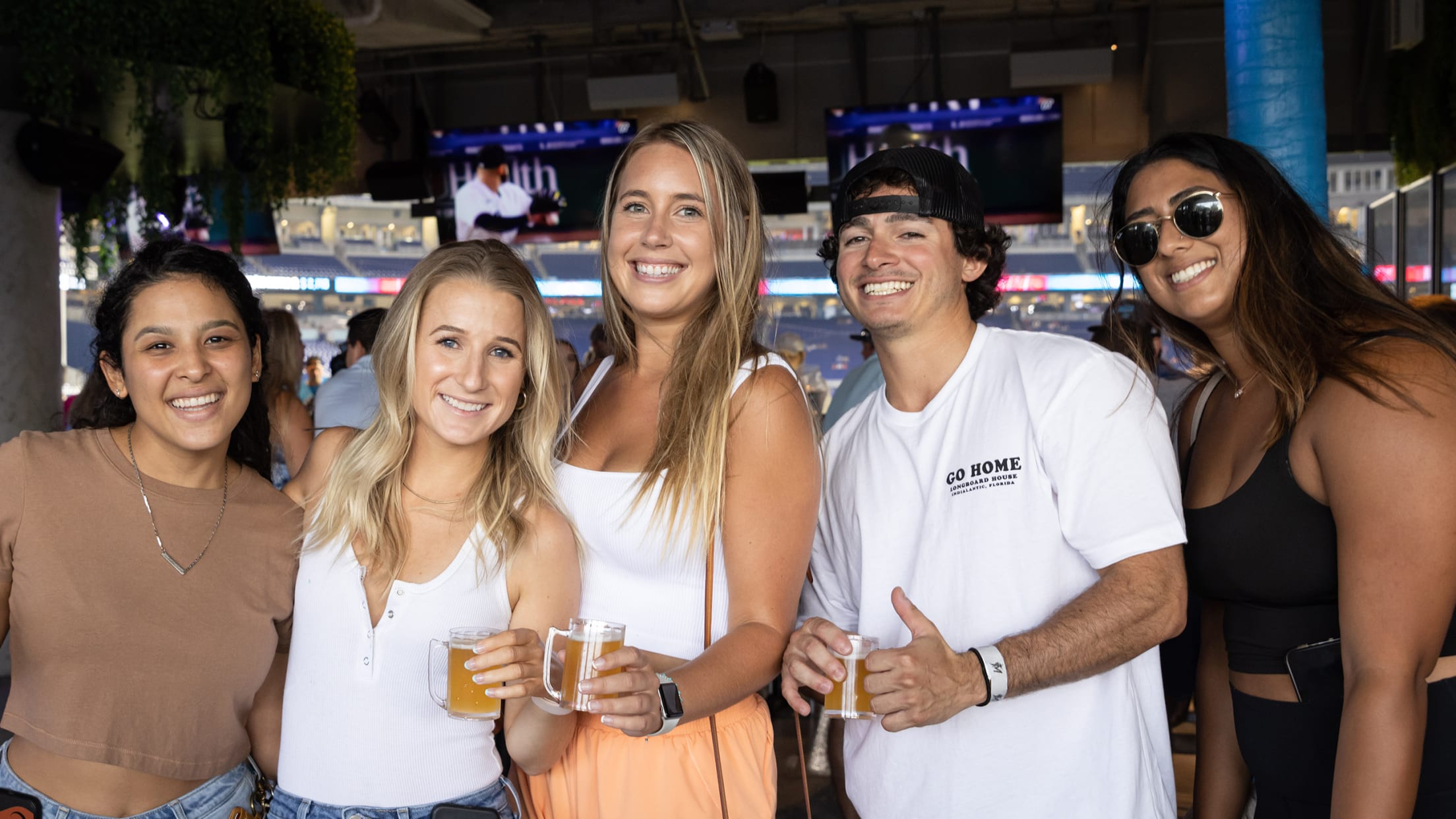 Fans at a Marlins game