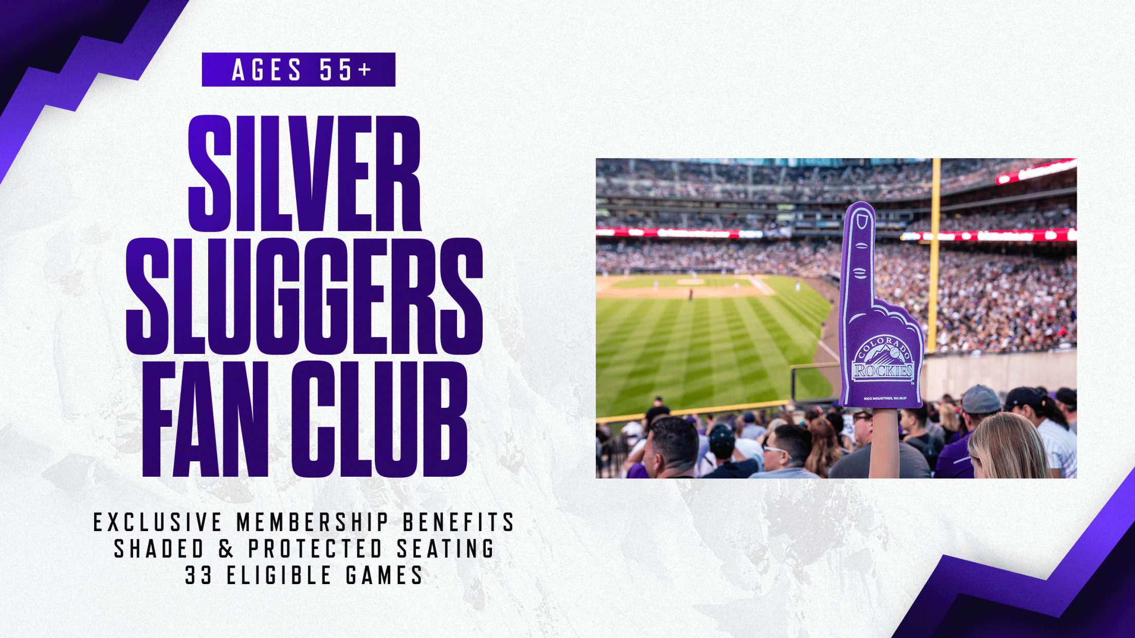 Purchase Colorado Rockies Silver Sluggers package to get discounted tickets to 33 eligible Rockies home games