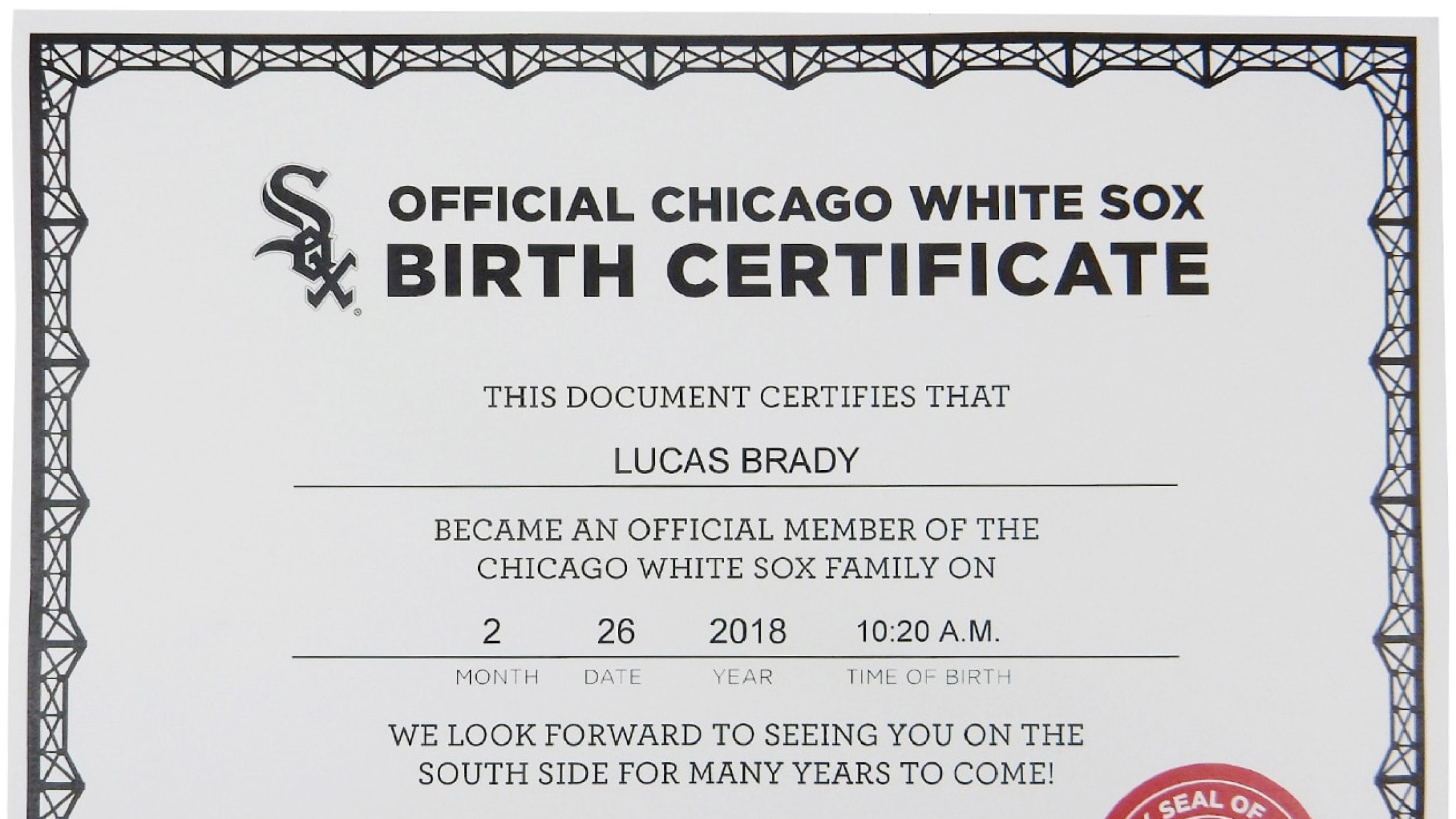 White Sox Newborn Club