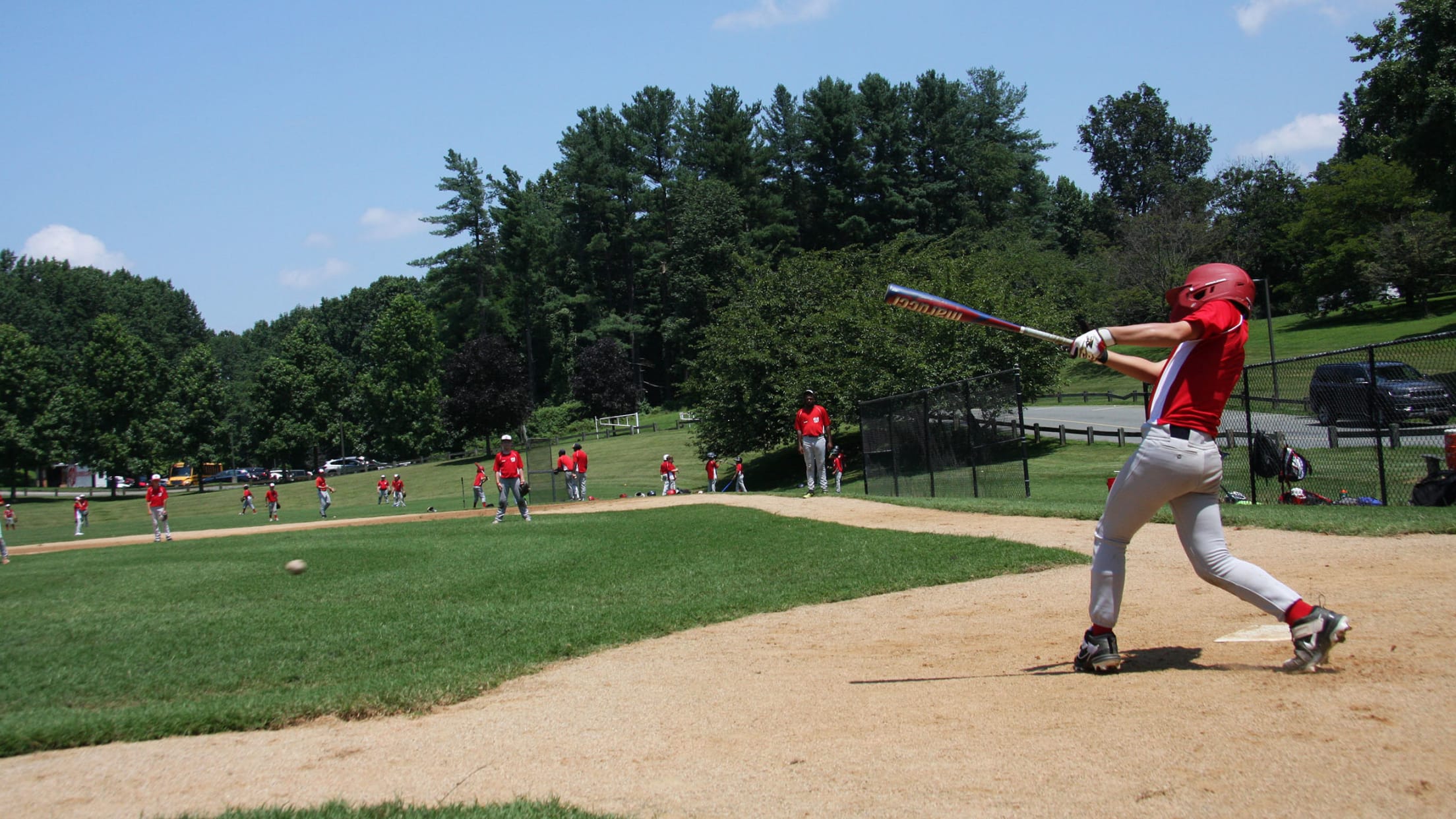 Nationals Camps - Kids hitting