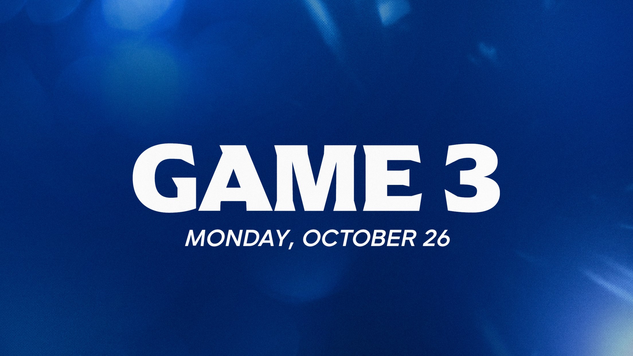 World Series Game 3