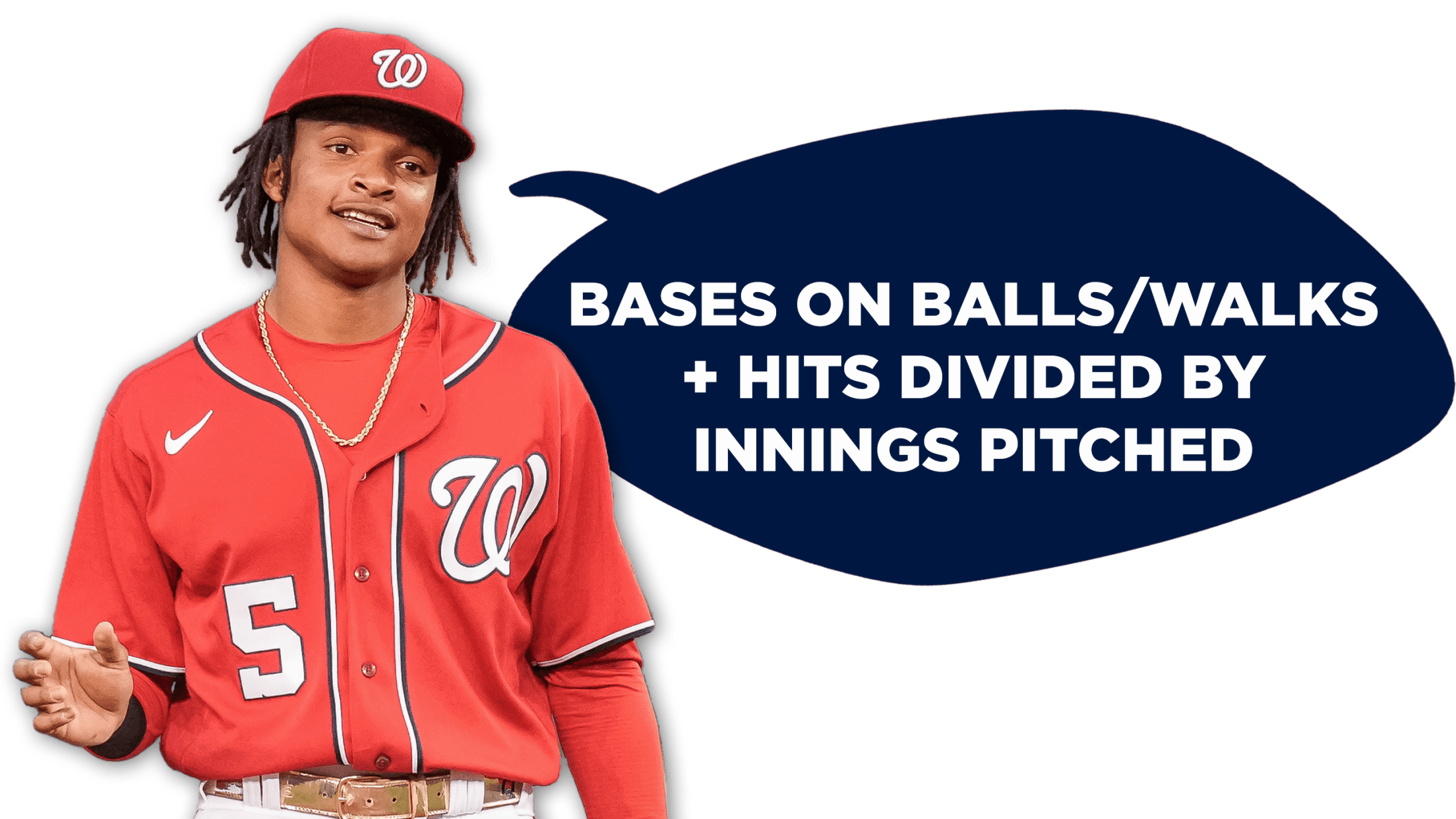 Answer: Bases on Balls/Walks + Hits Divided by Innings Pitched