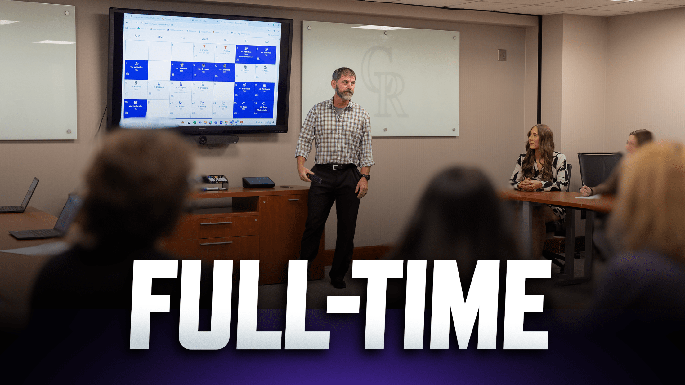 Full-Time jobs with a moment captured from a presentation to staff.