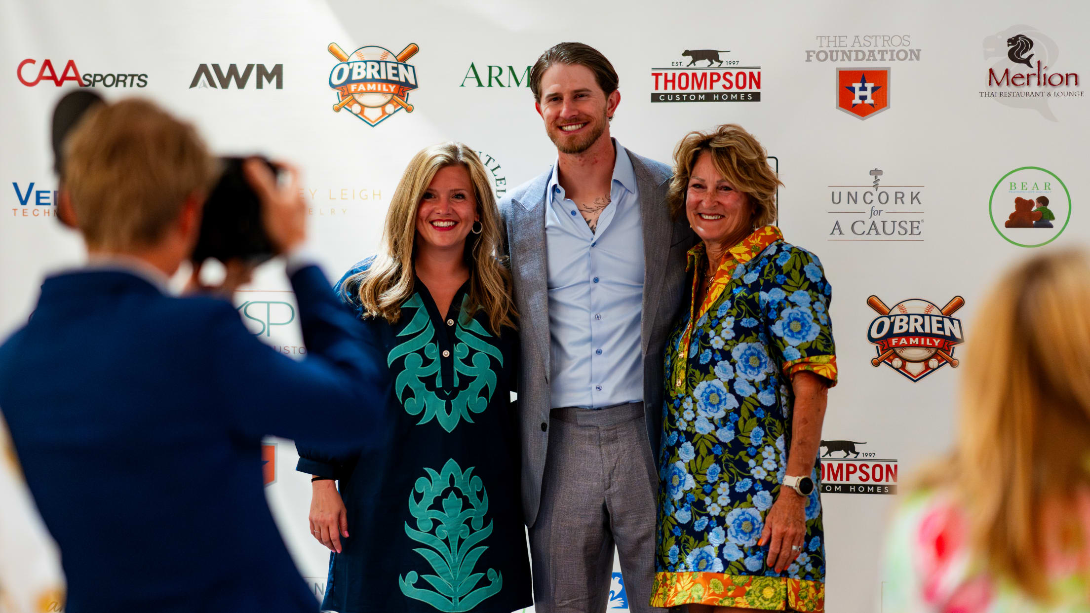 Josh Hader takes a picture with attendees at an event for Uncord for a Cause.