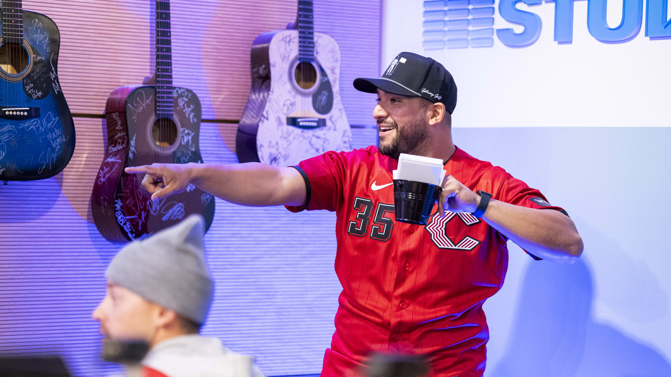 Jose Trevino participates in an event at a Children's Hospital.