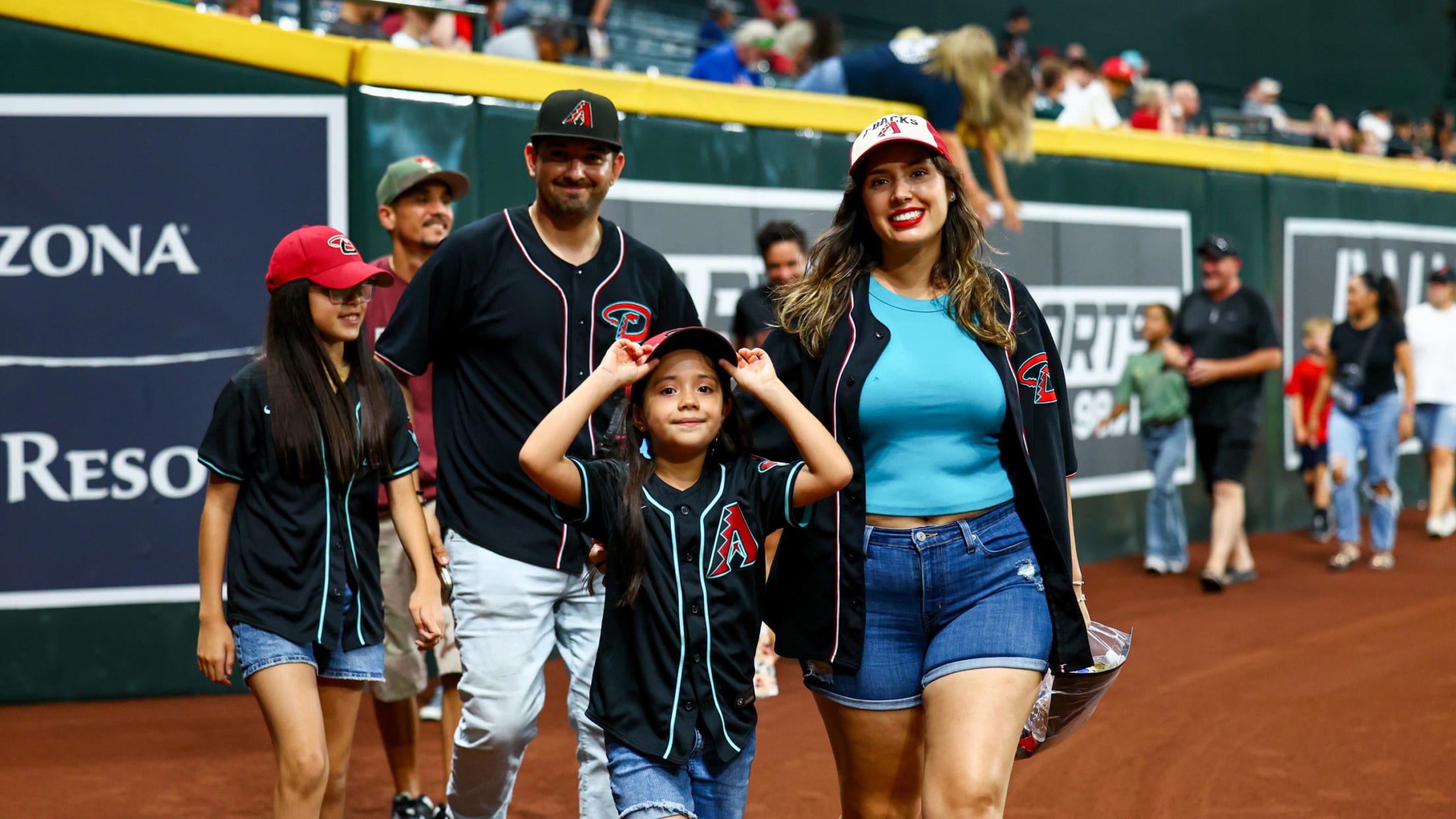 On-field parade at Chase Field