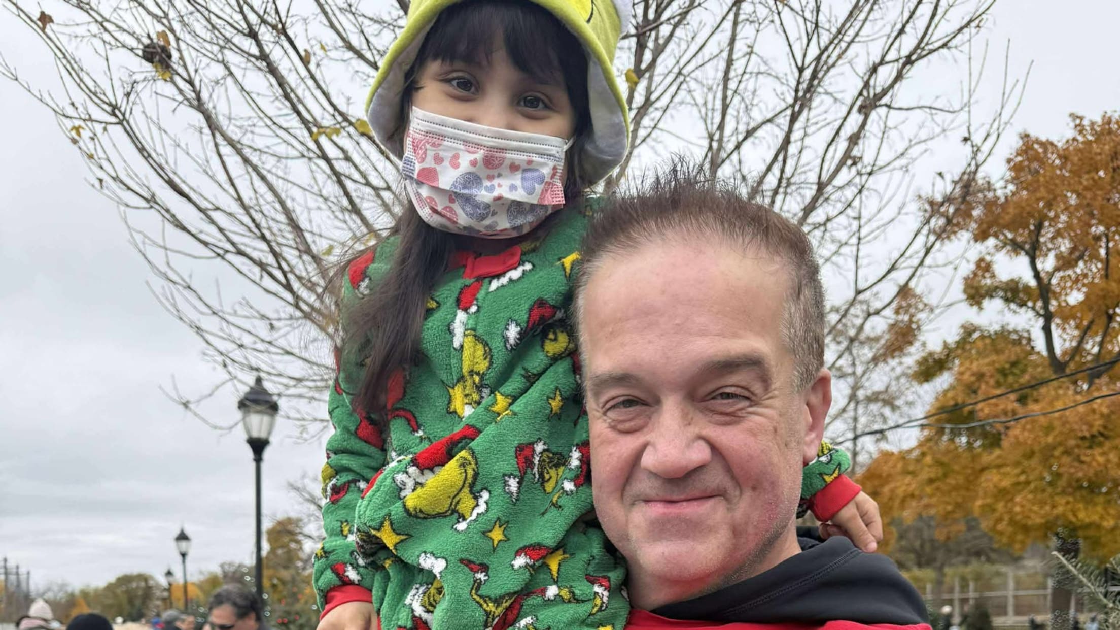 Volunteers outside at an event.
