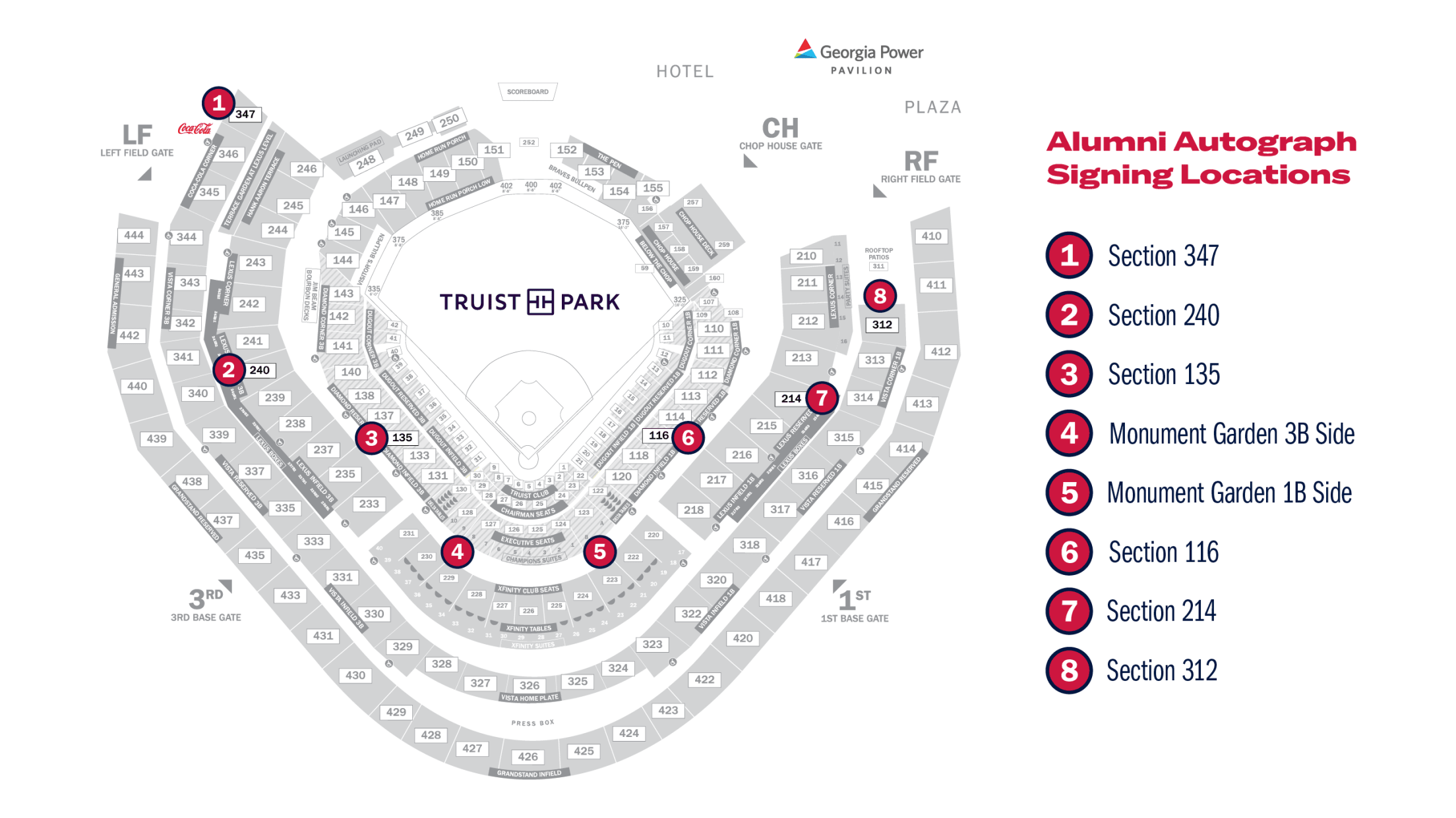 2026 Alumni Autographs Signing Locations