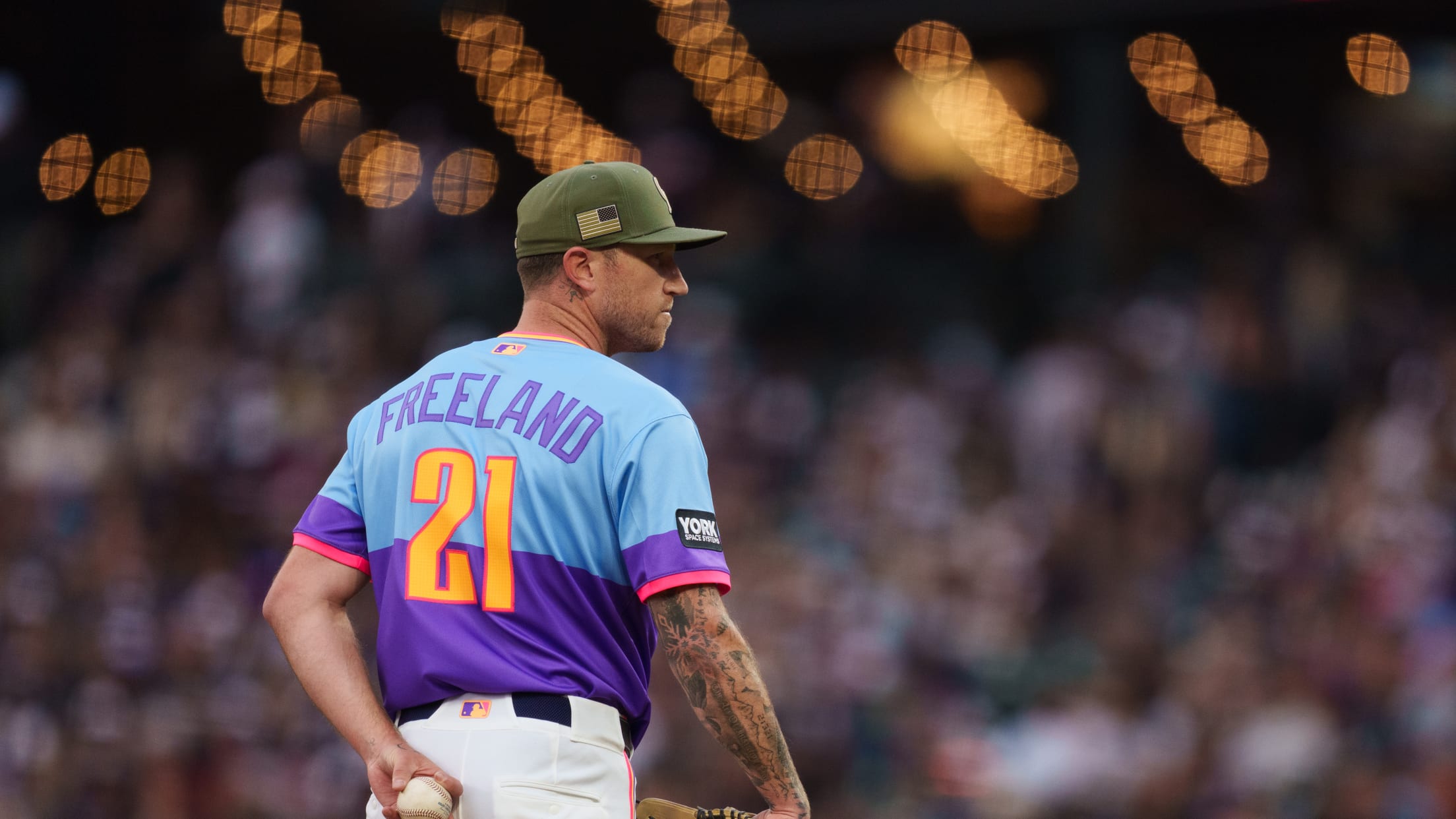 Kyle Freeland on the mound at Coors Field.