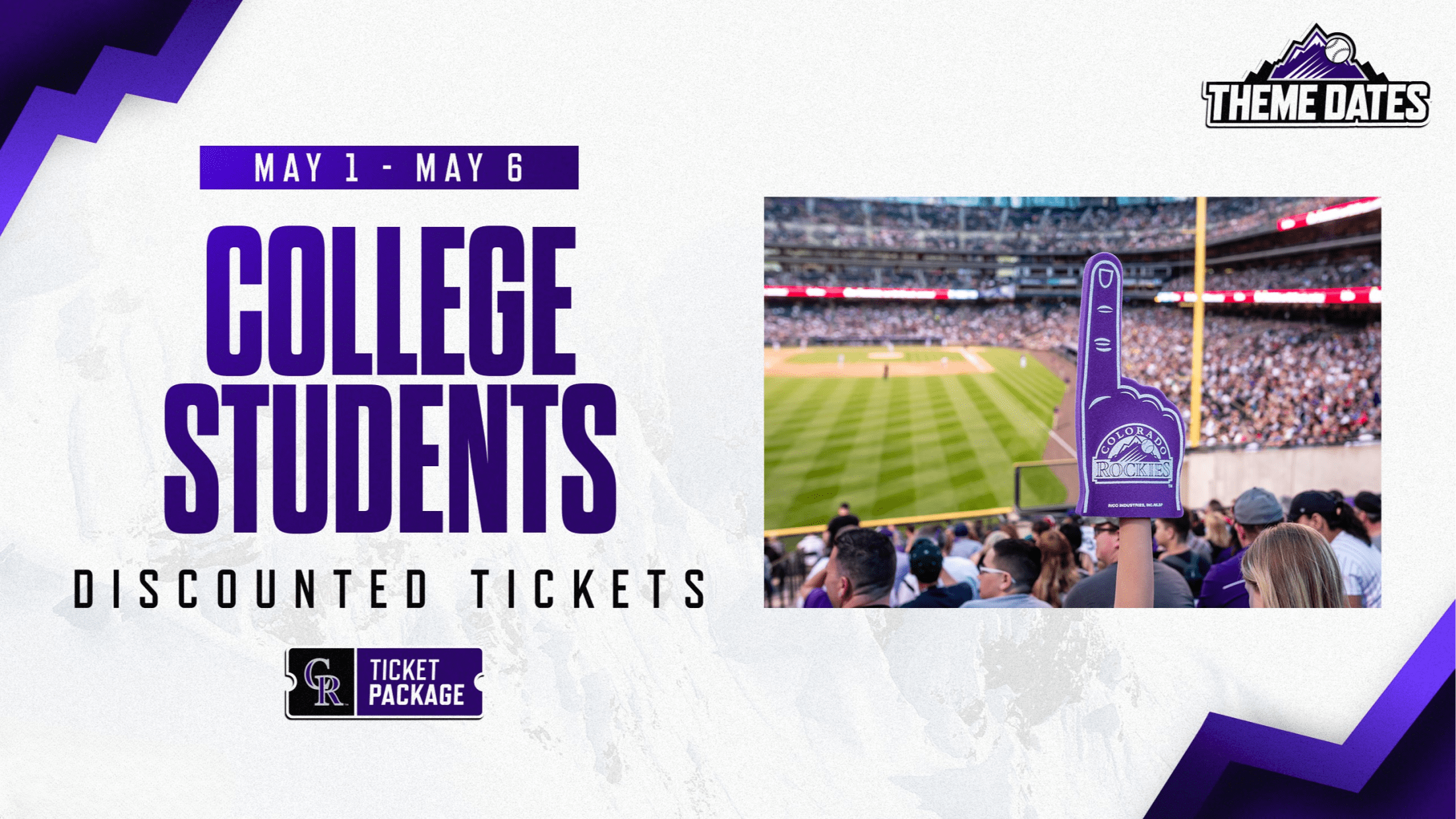 Purchase discounted College Student tickets May 1-6