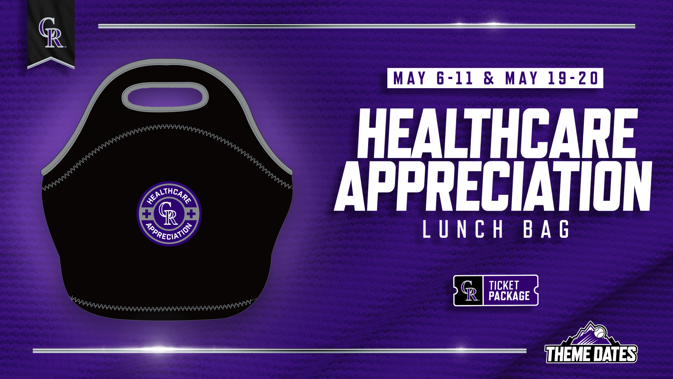 Purchase Healthcare Appreciation Ticket Package May 6-11 and May 19-20