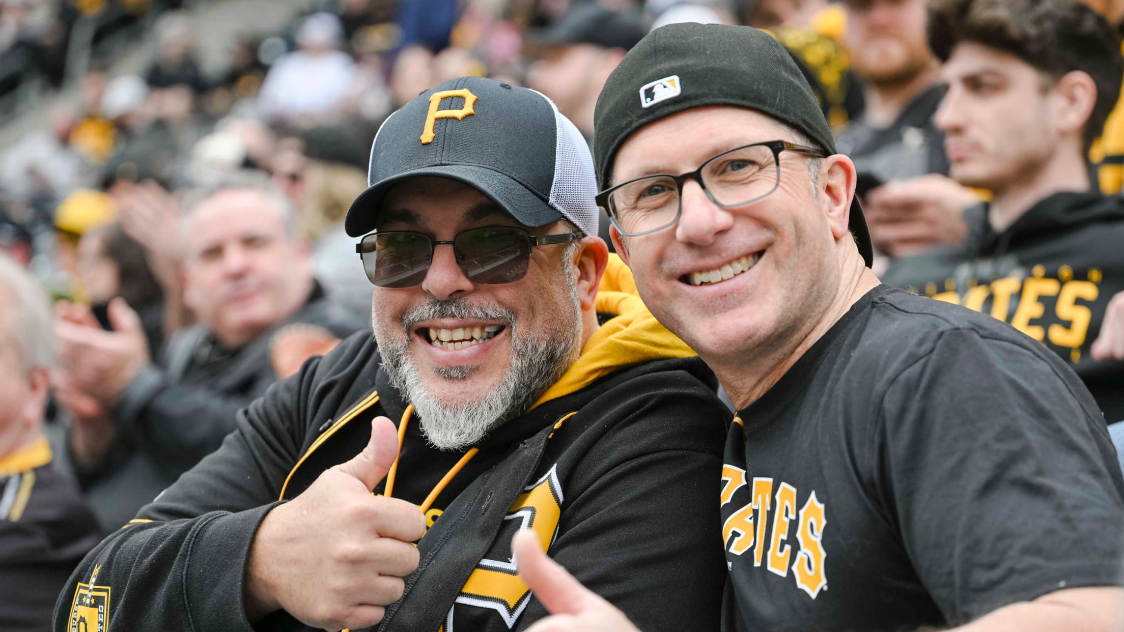 Pirates fans attending a game at PNC Park