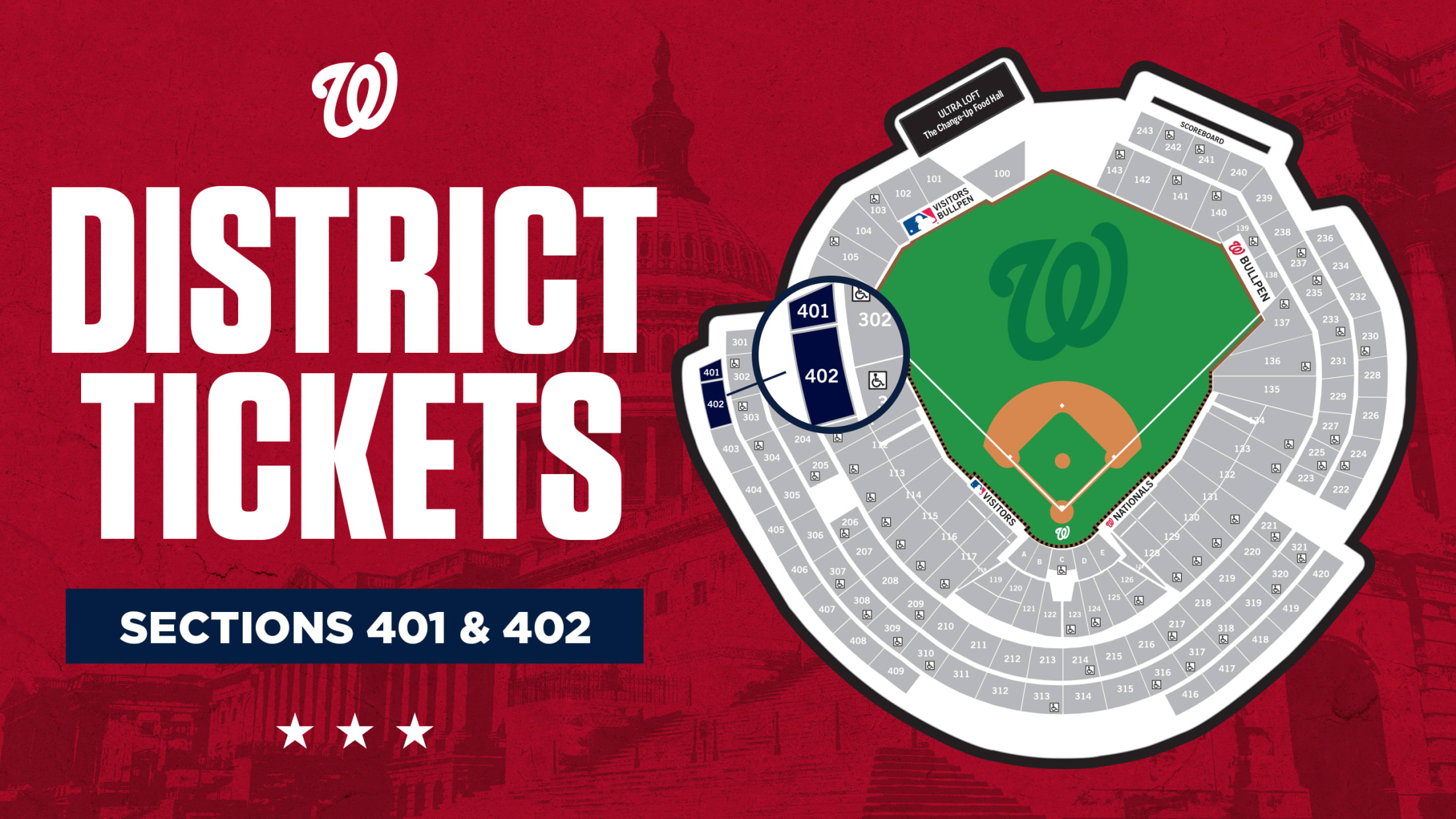 District Tickets - Sections 401 & 402