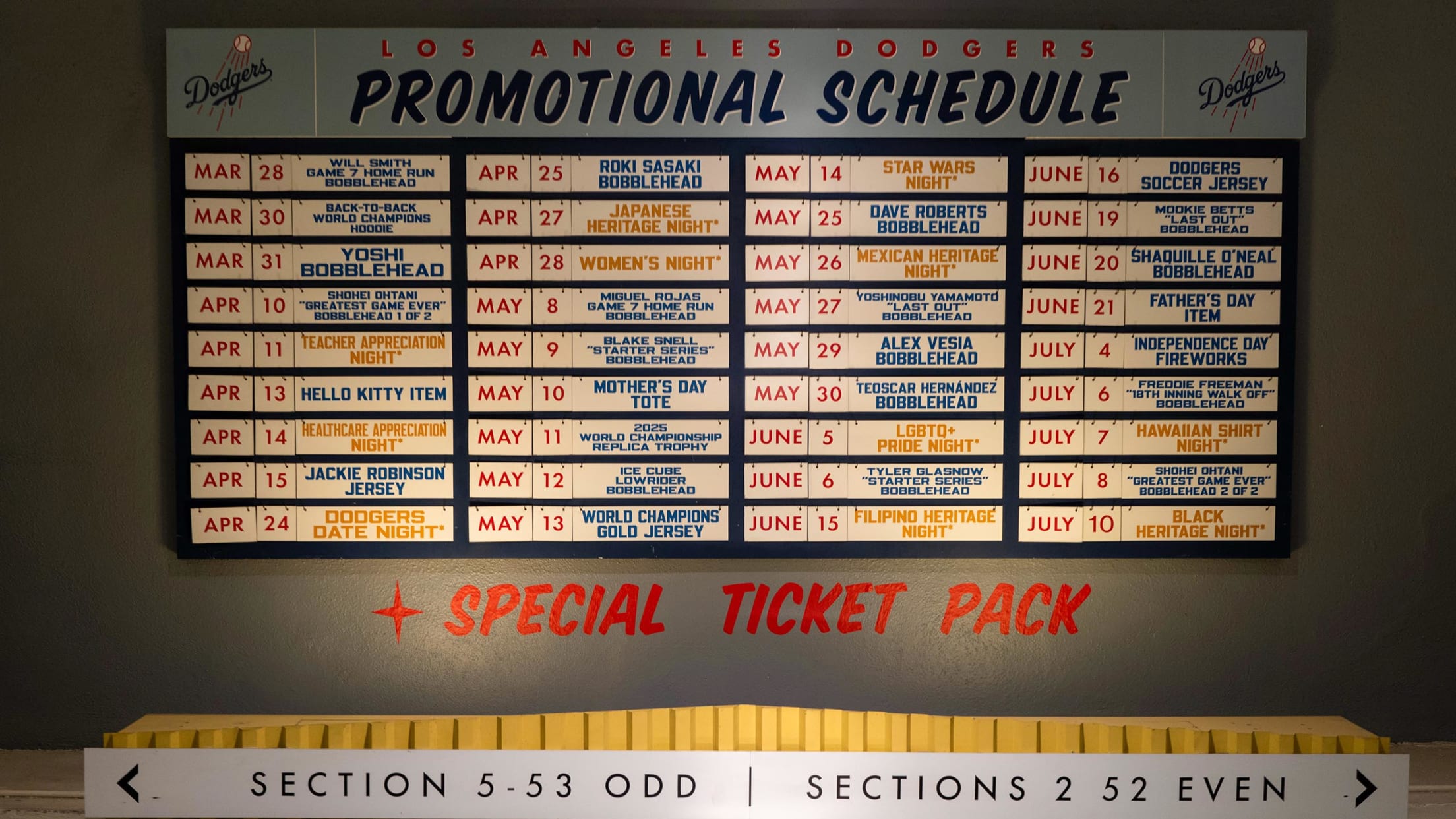 Ballpark Attractions - Promo Board