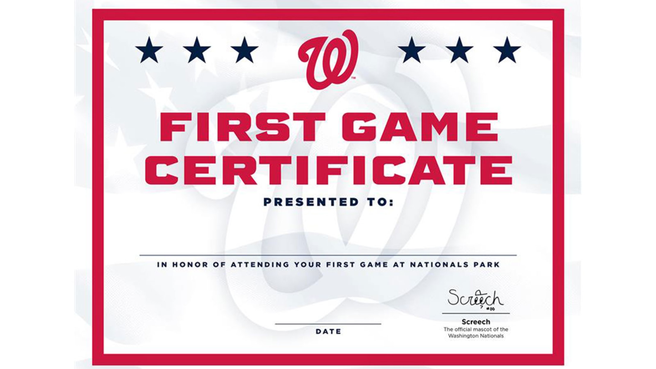 First Game Certificates
