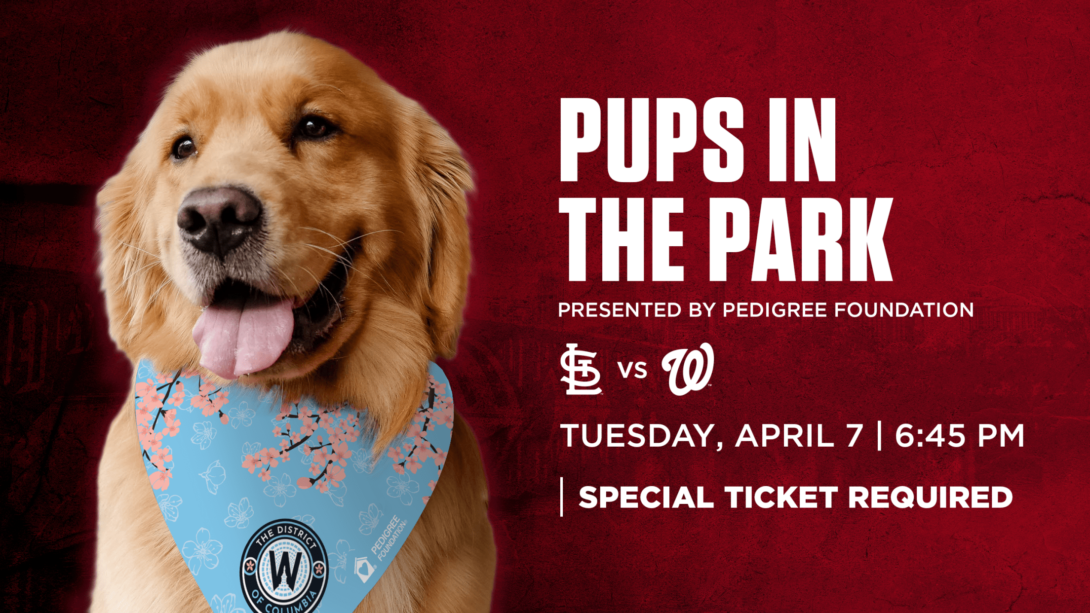 Pups in the Park presented by PEDIGREE Foundation: Tuesday, April 7 vs. St. Louis Cardinals
