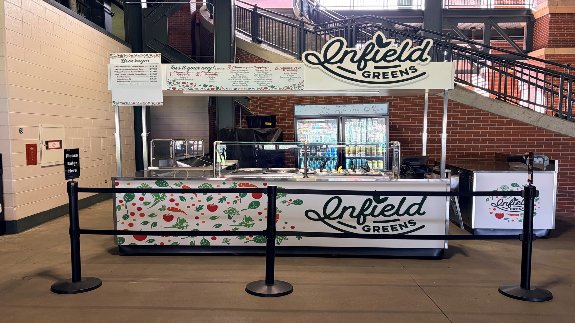 Infield Greens stand.