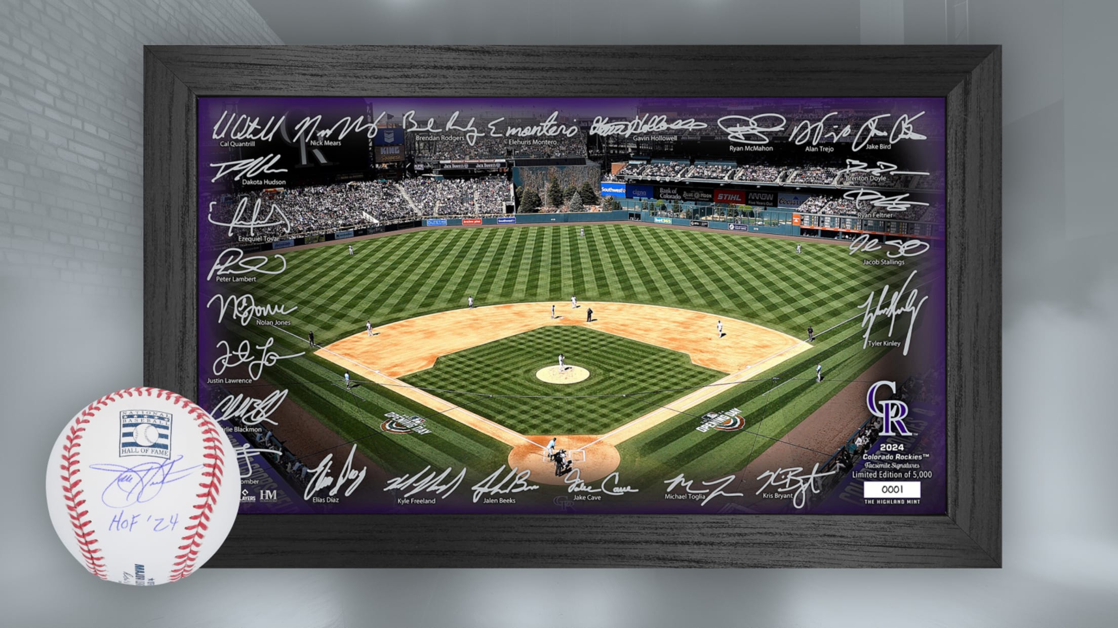 Colorado Rockies Collectibles, featuring signed memorabilia and photos