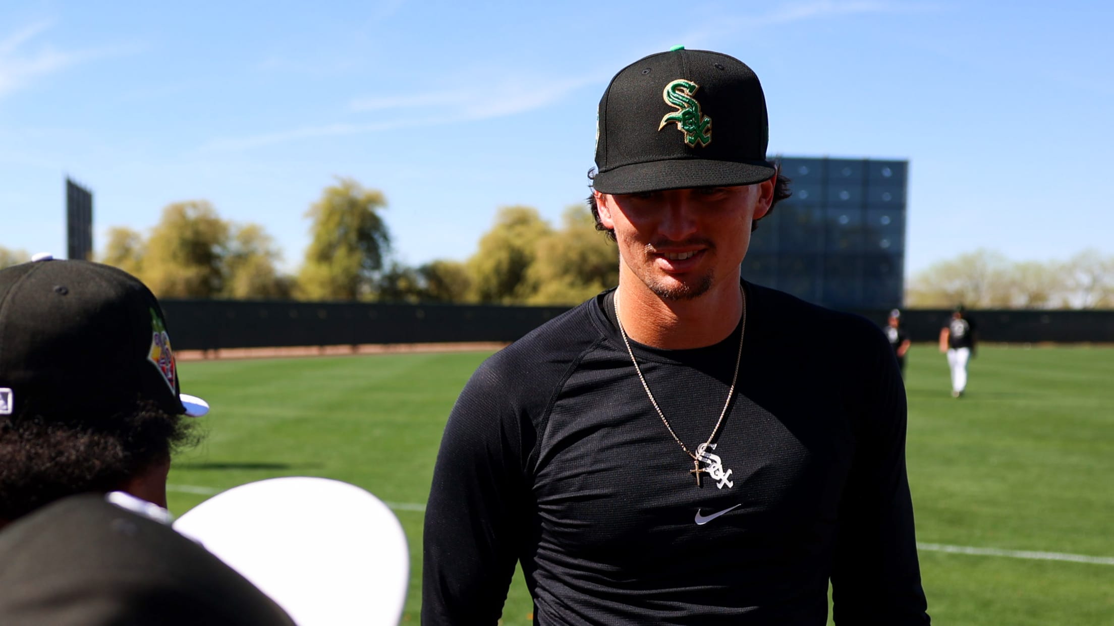 Davis Martin meets youth players from Amateur City Elite (ACE) at Spring Training,