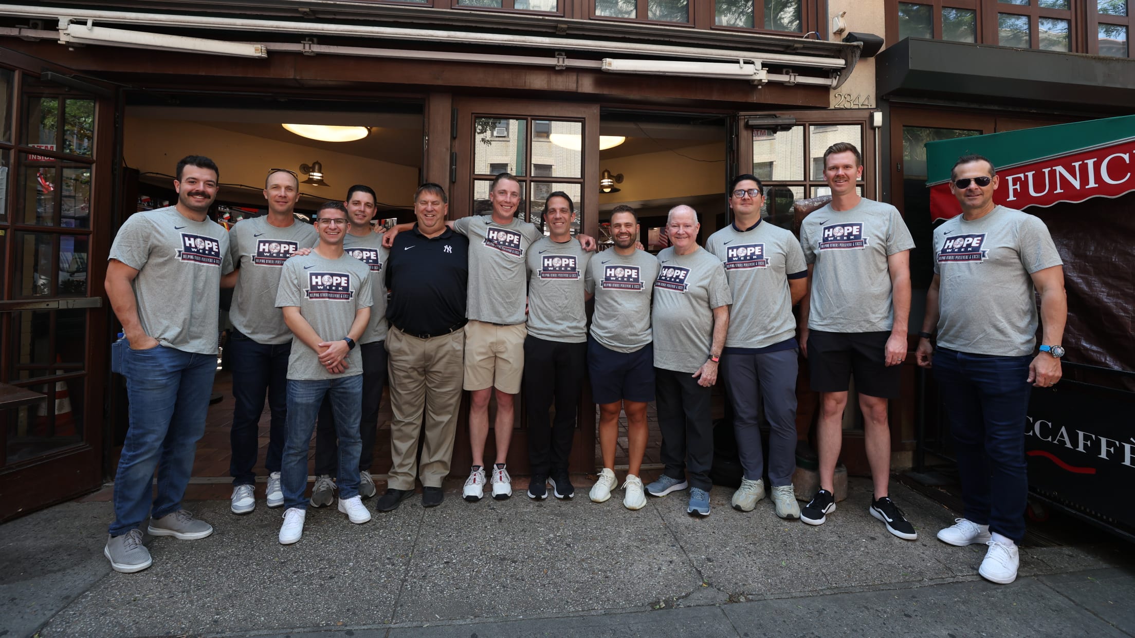 Mike Sole and Jon Becker - Group in Front of Arthur Avenue Market