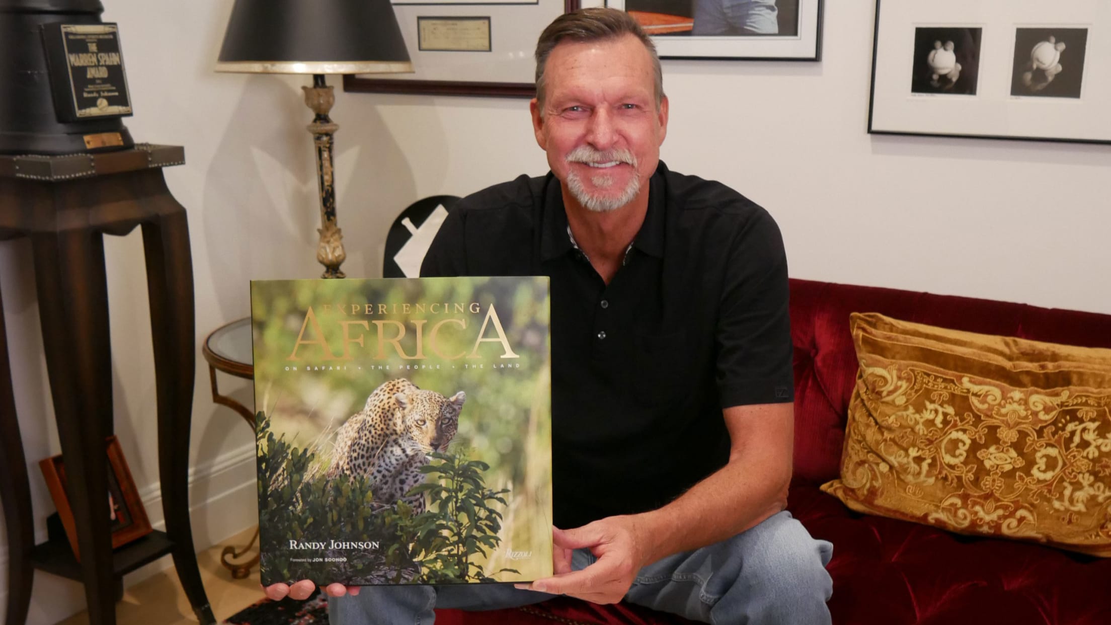 Randy Johnson with his book