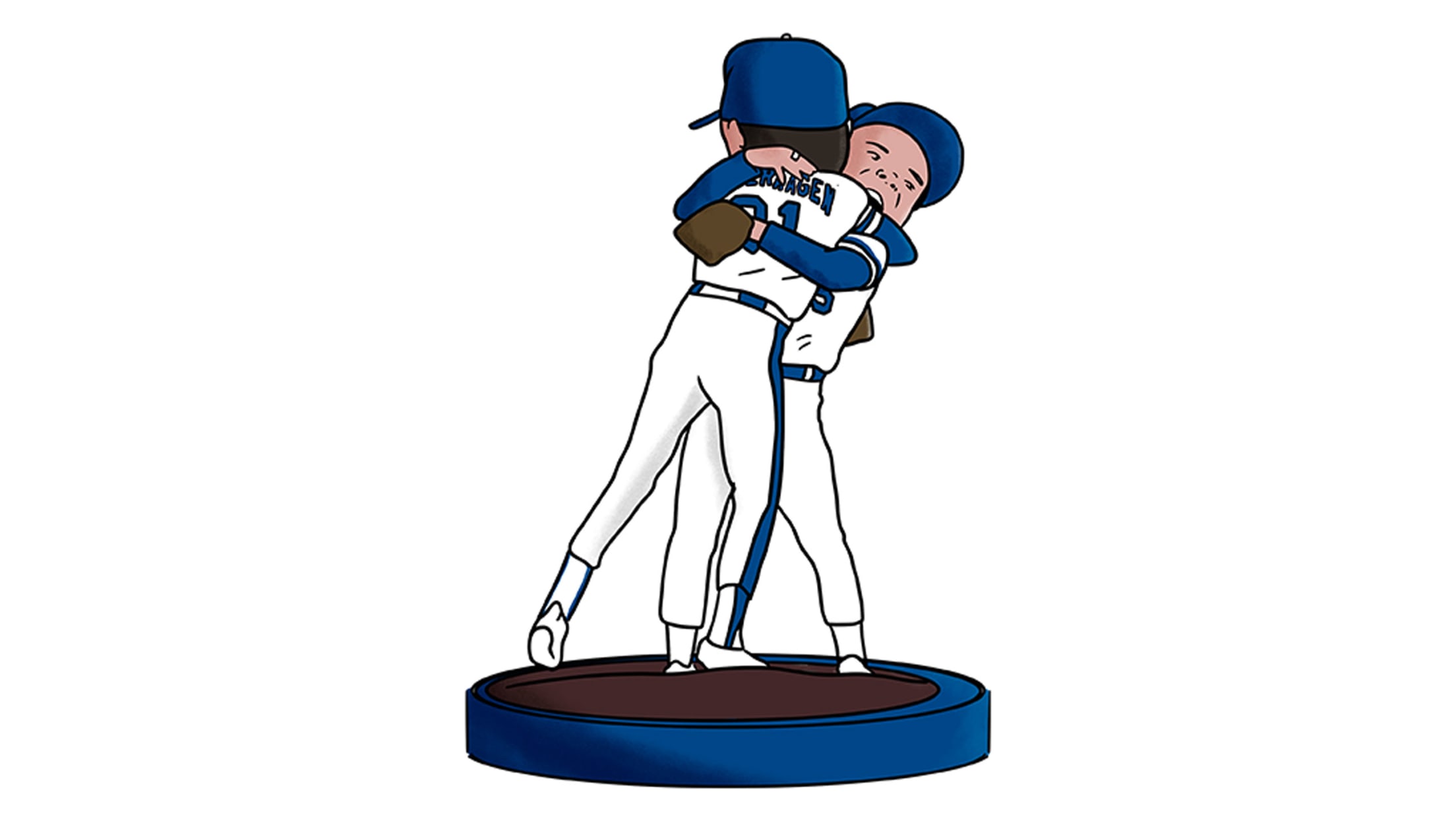 Brett & Bret Championship Theme Ticket Bobblehead