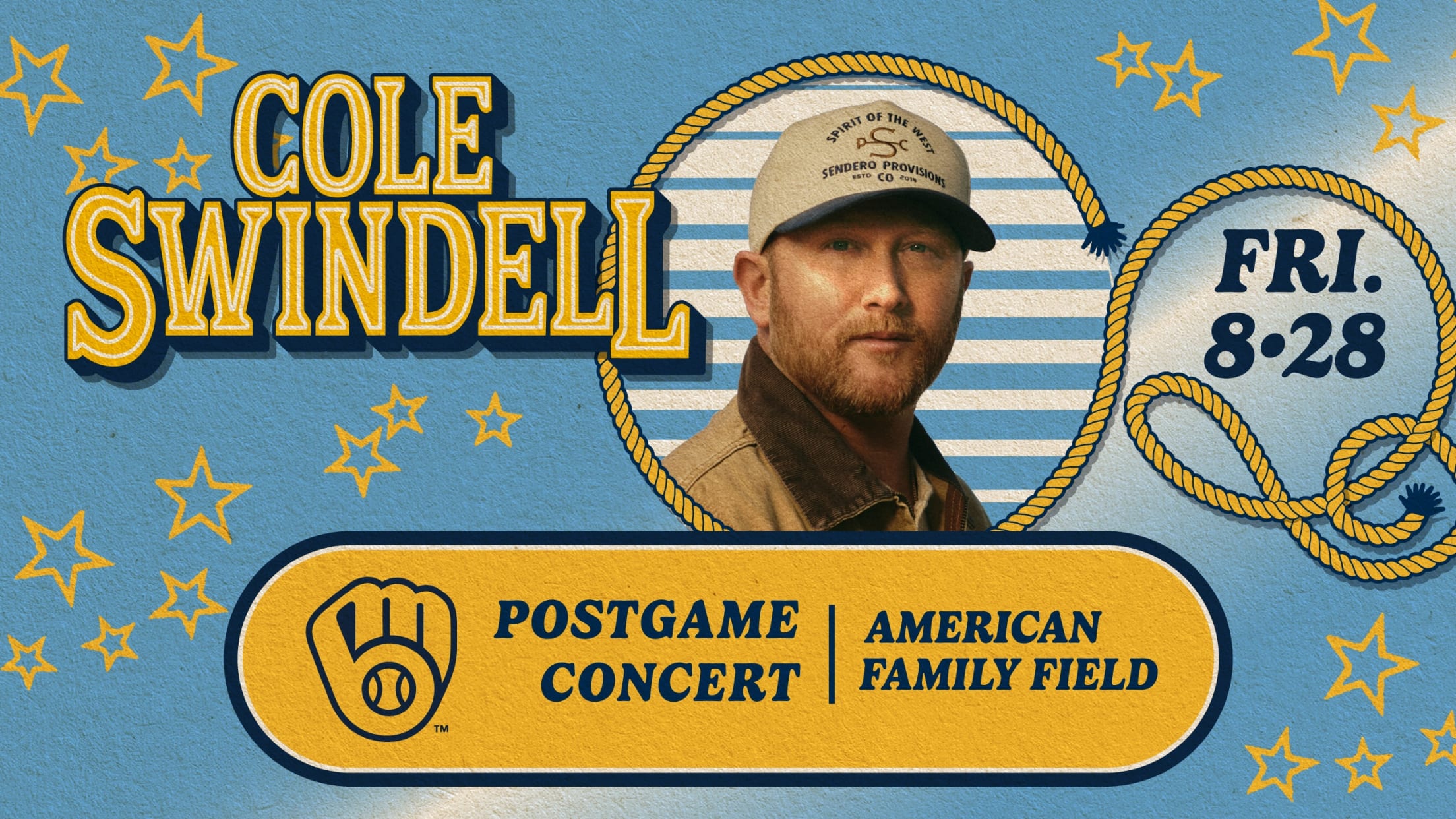 Cole Swindell Fri. Aug. 28, 2026. Postgame Concert. American Family Field
