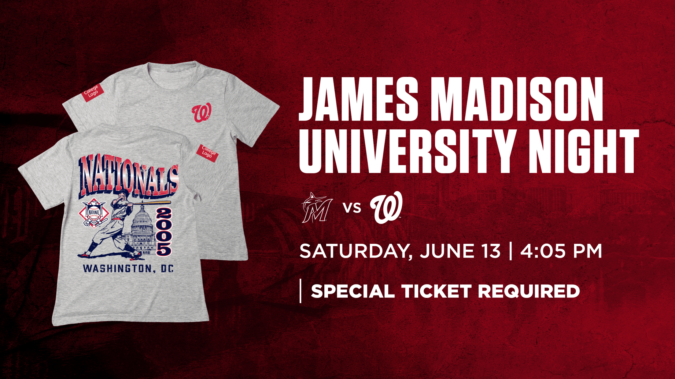James Madison University Day: Saturday, June 13 vs. Seattle Mariners