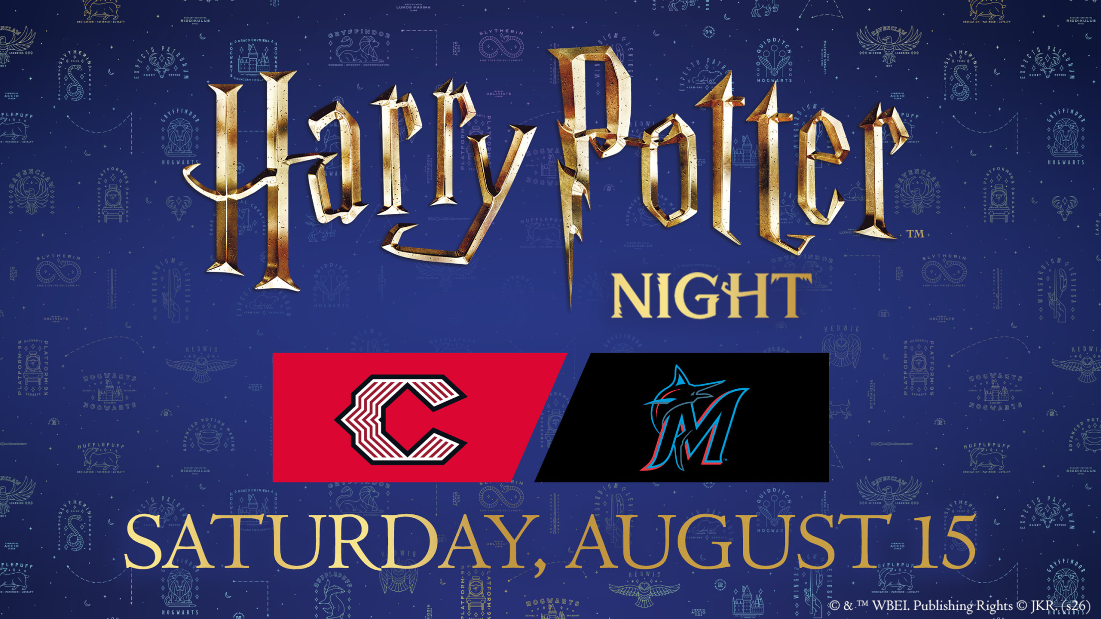 Harry Potter Night, Saturday, August 15, Reds versus Marlins.