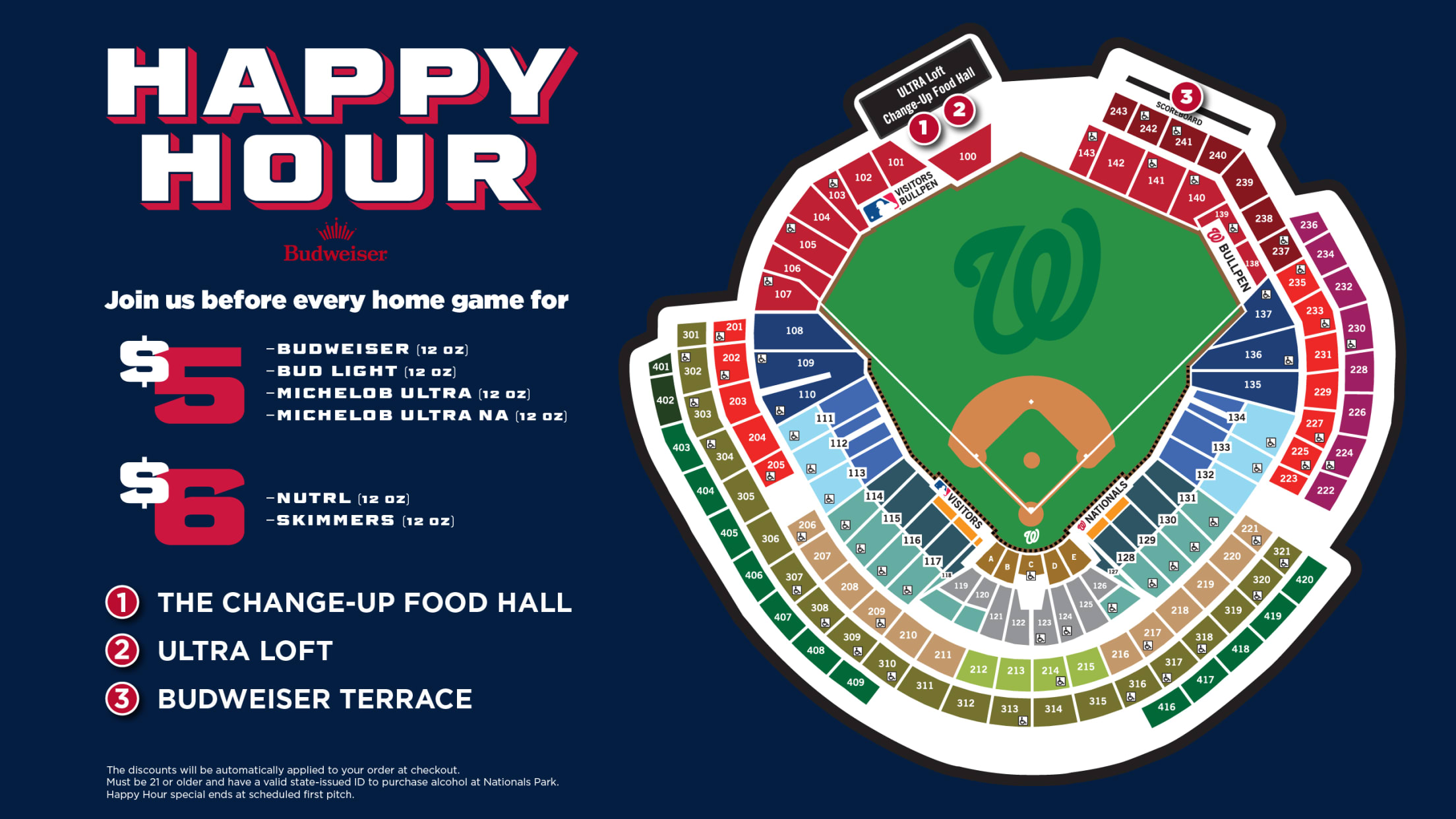 Happy Hour Locations Map