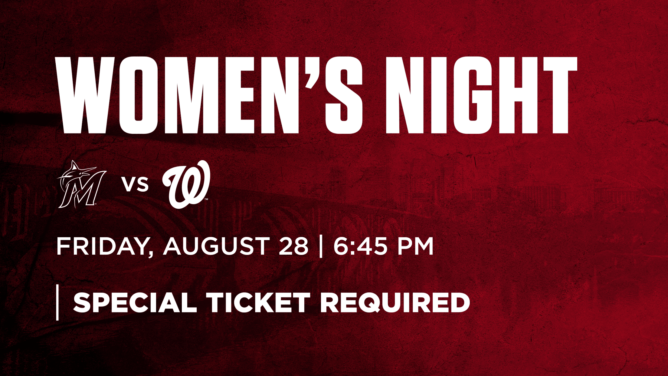 Women's Night: Friday, August 28 vs. Miami Marlins