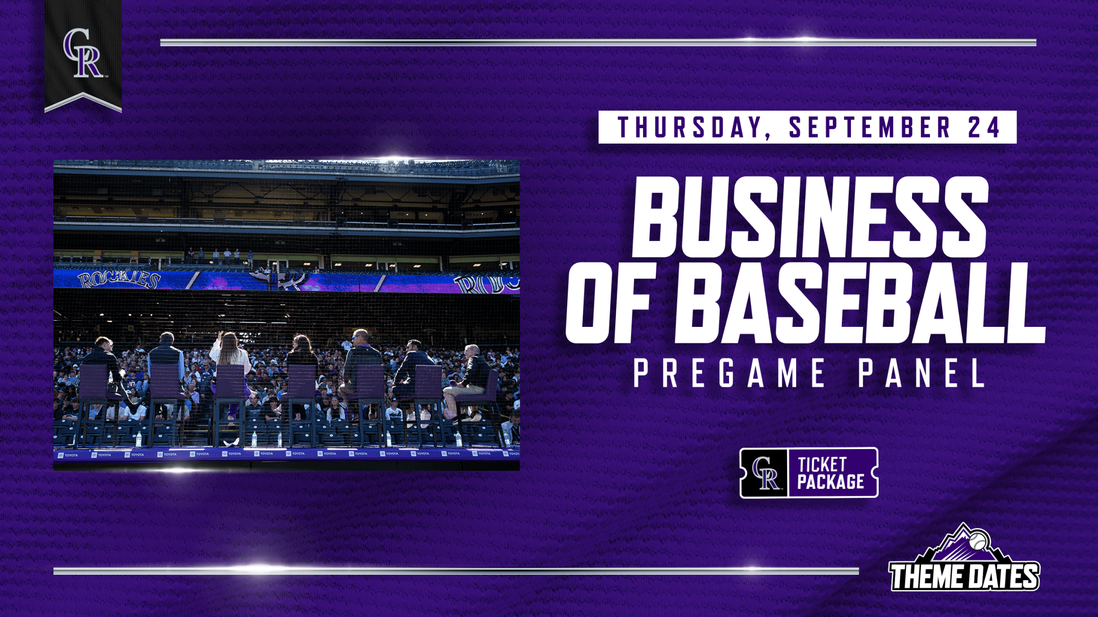 Purchase tickets for Business of Baseball on Thursday, September 24