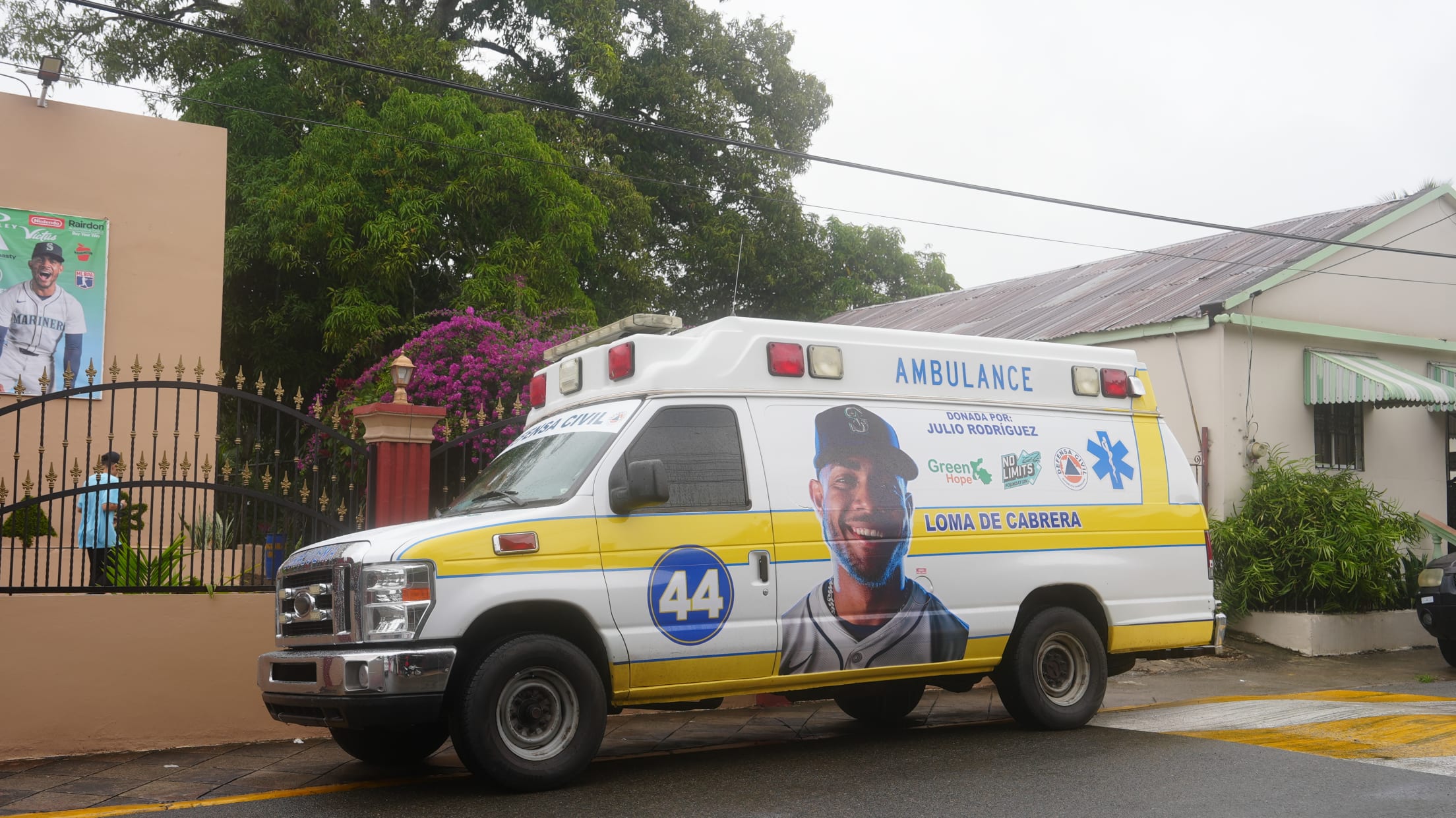 Julio Rodriguez donates an ambulance.
