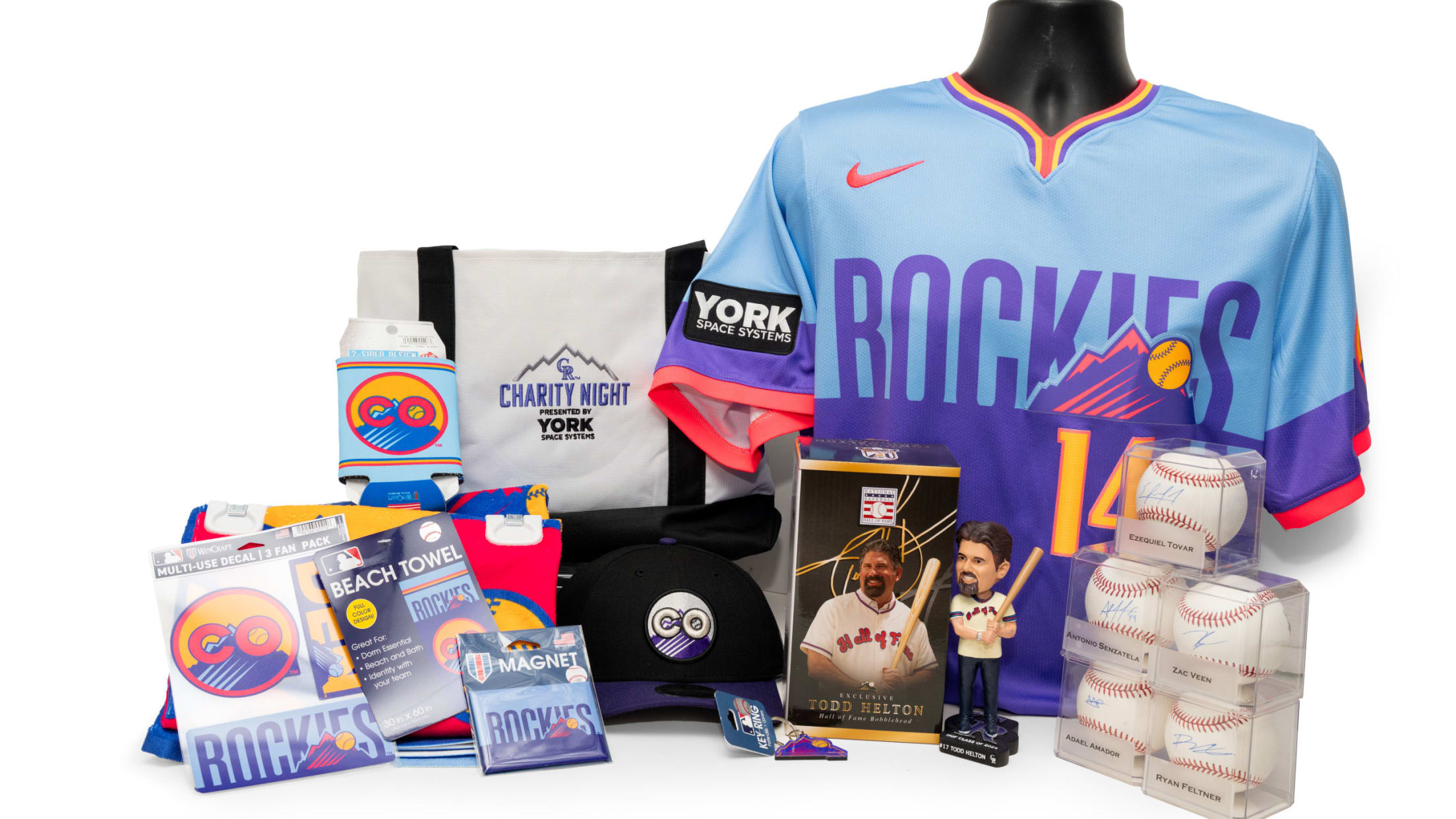 Charity Package items including signed gear.