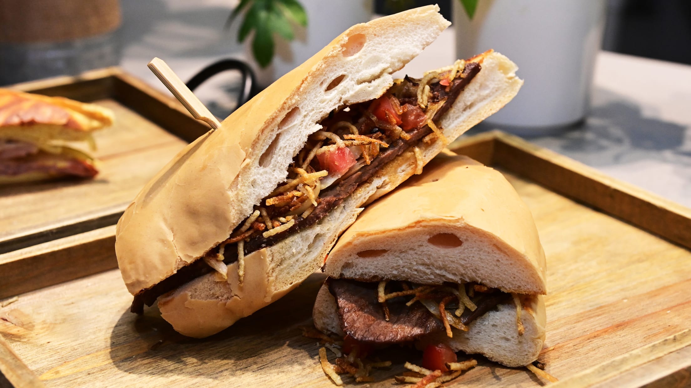 Steak sandwich at loanDepot park