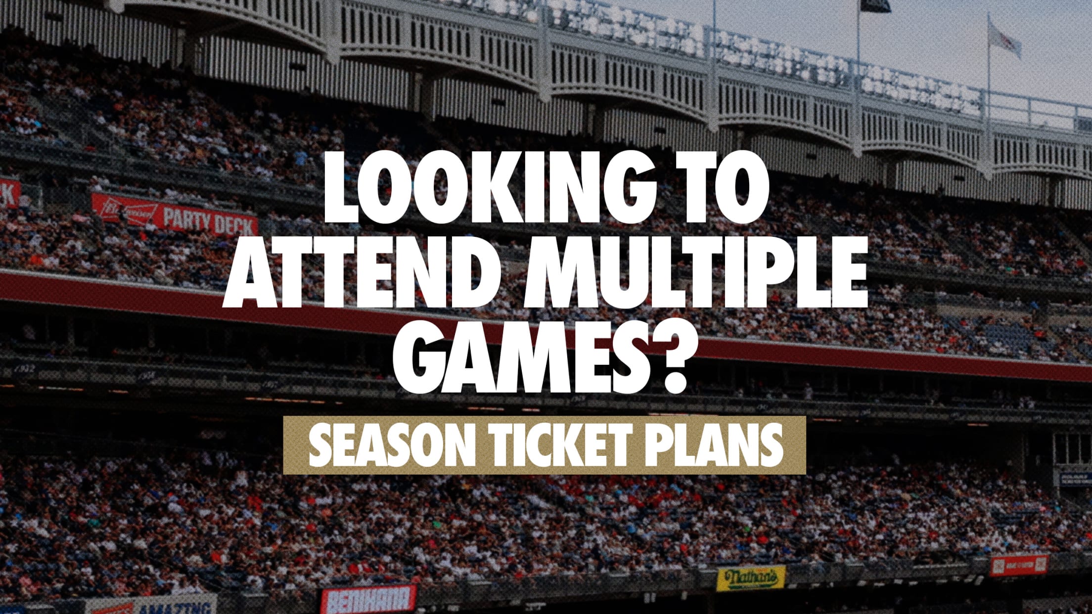 Looking to attend multiple games? Season Ticket Plans >