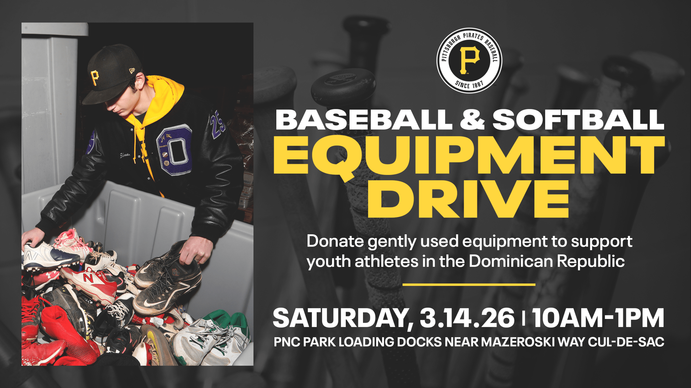 Baseball and Softball Equipment Drive - March 14, 2026
