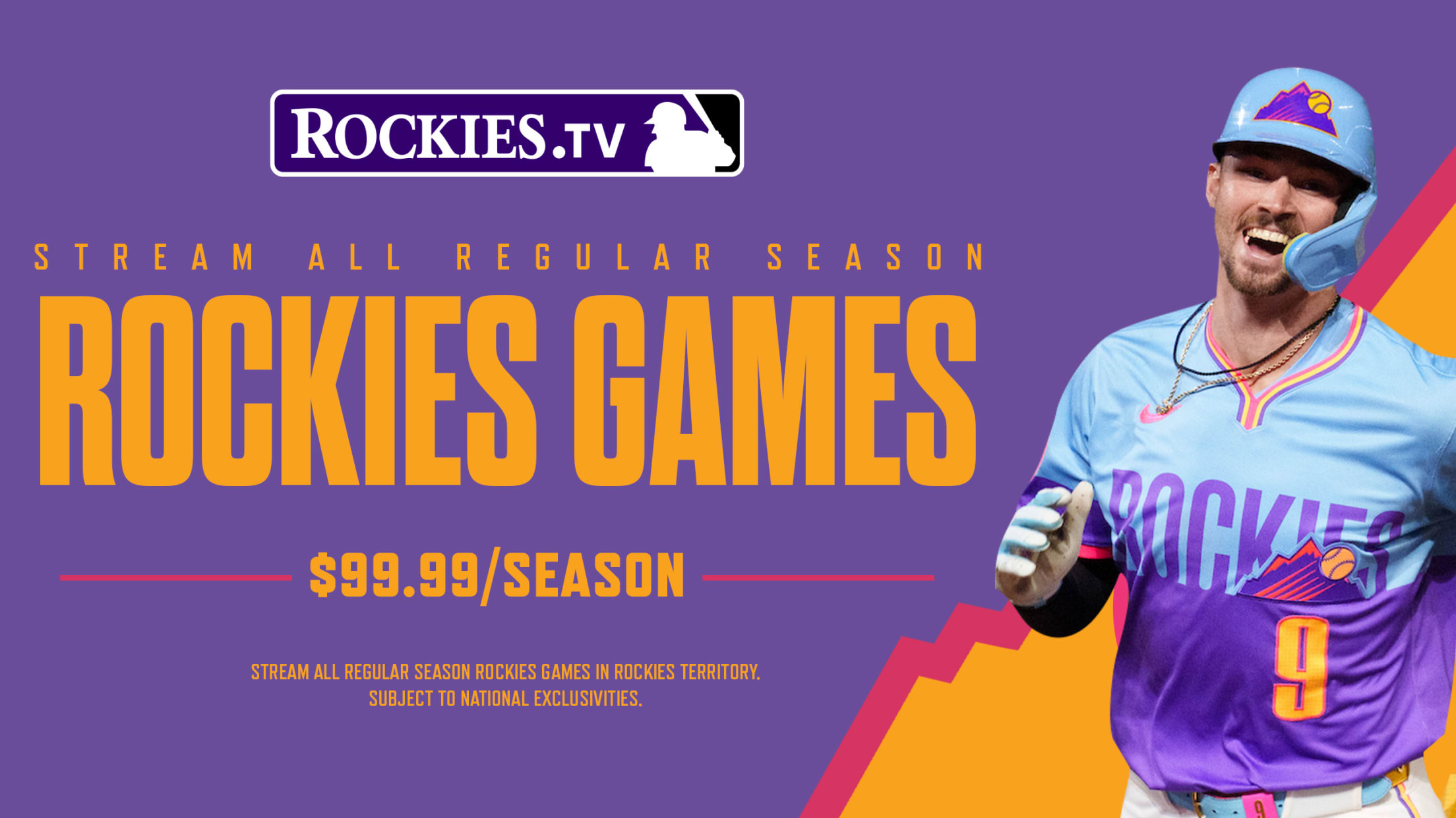 Rockies.TV - Stream all regular season Rockies games for $99.99.