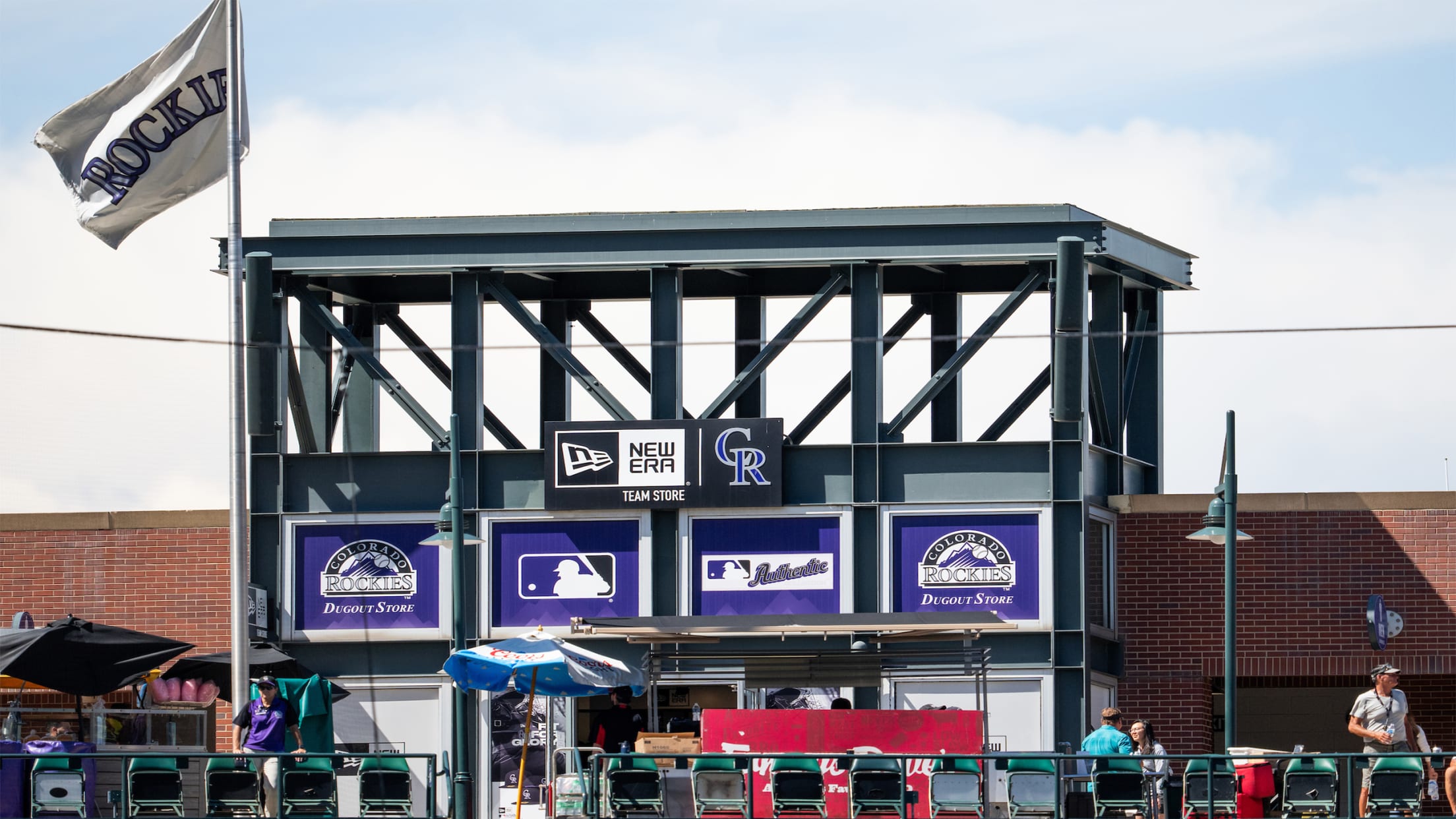 New Era team store front at Coors Field in left field