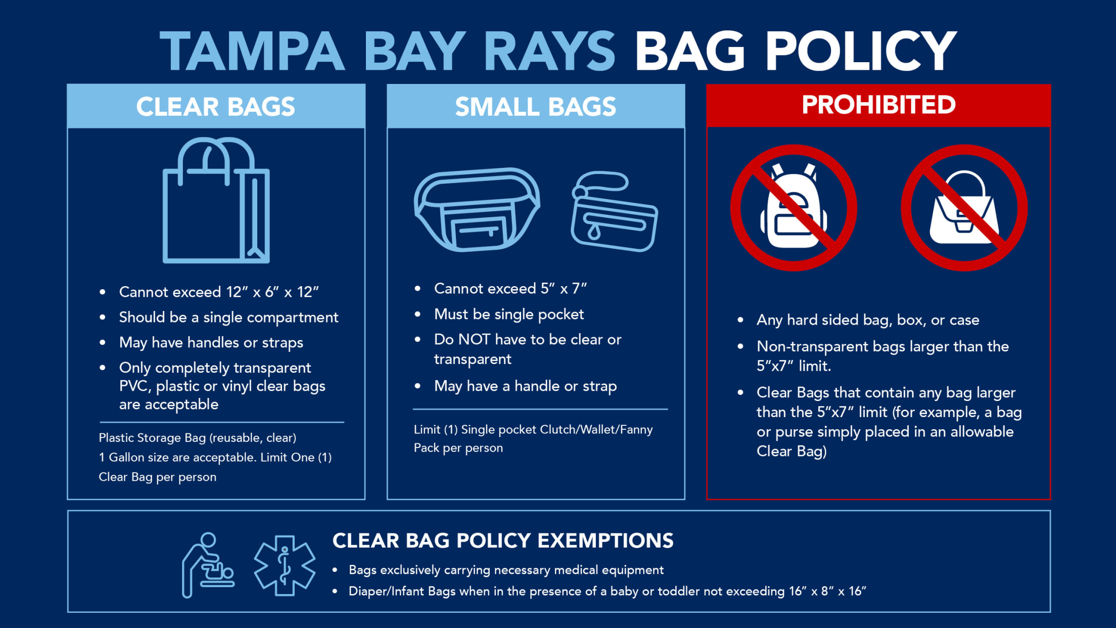 Tampa Bay Rays Bag Policy