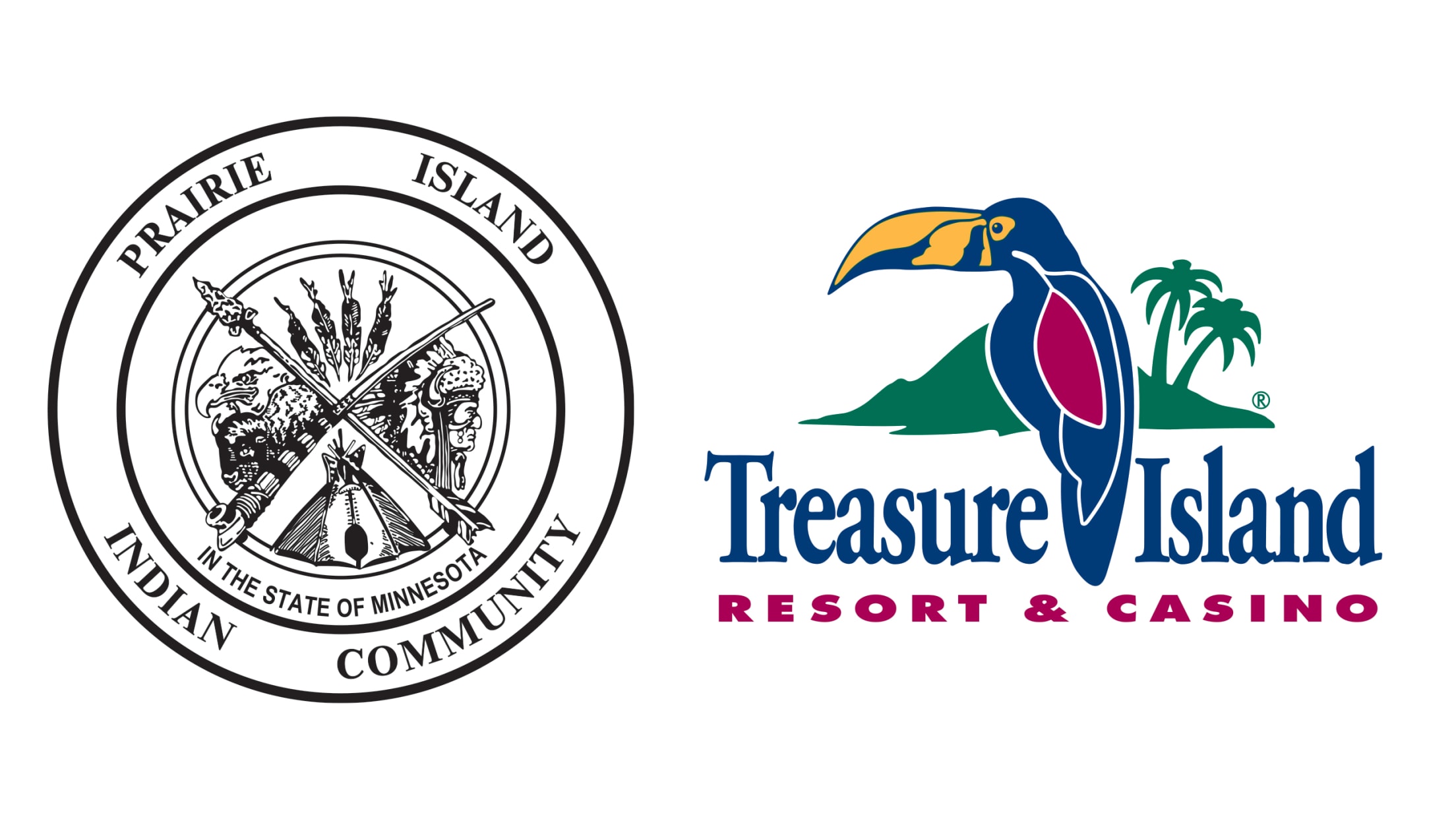 Prairie Island Indian Community, Treasure Island Resort & Casino logos