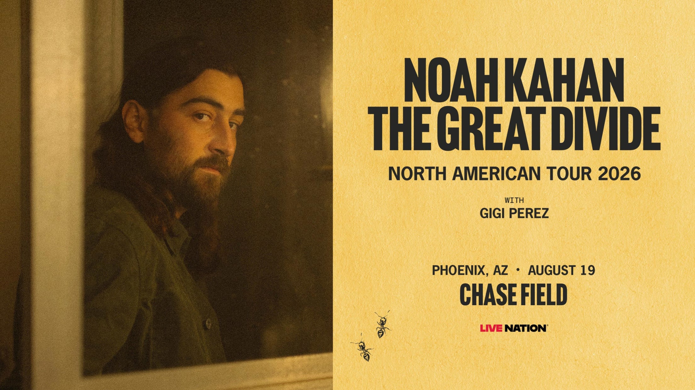 Noah Kahan - The Great Divide North American Tour - August 19, 2026 - Chase Field