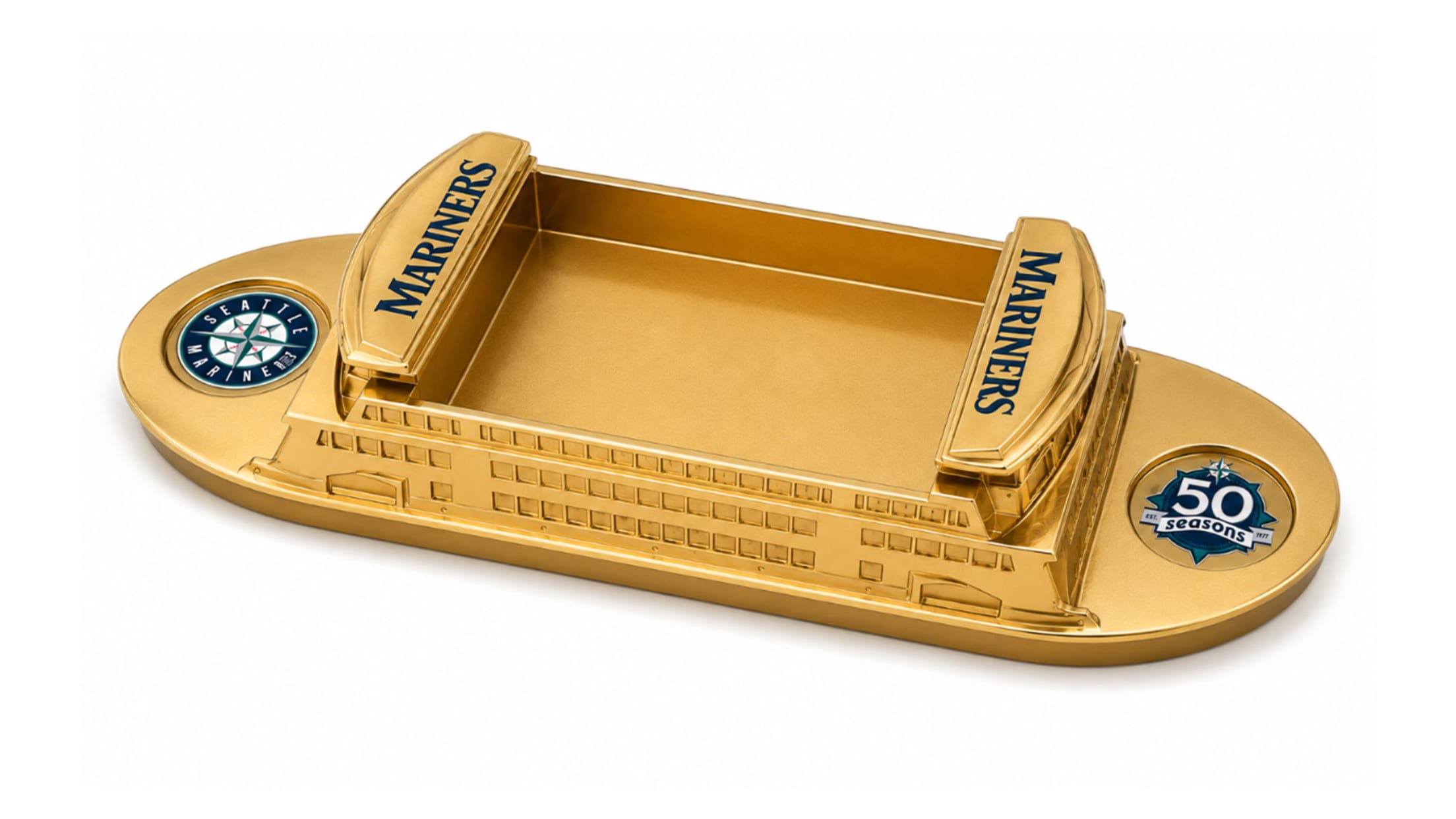 Image of limited-edition gold 50 Seaons ferry boat.